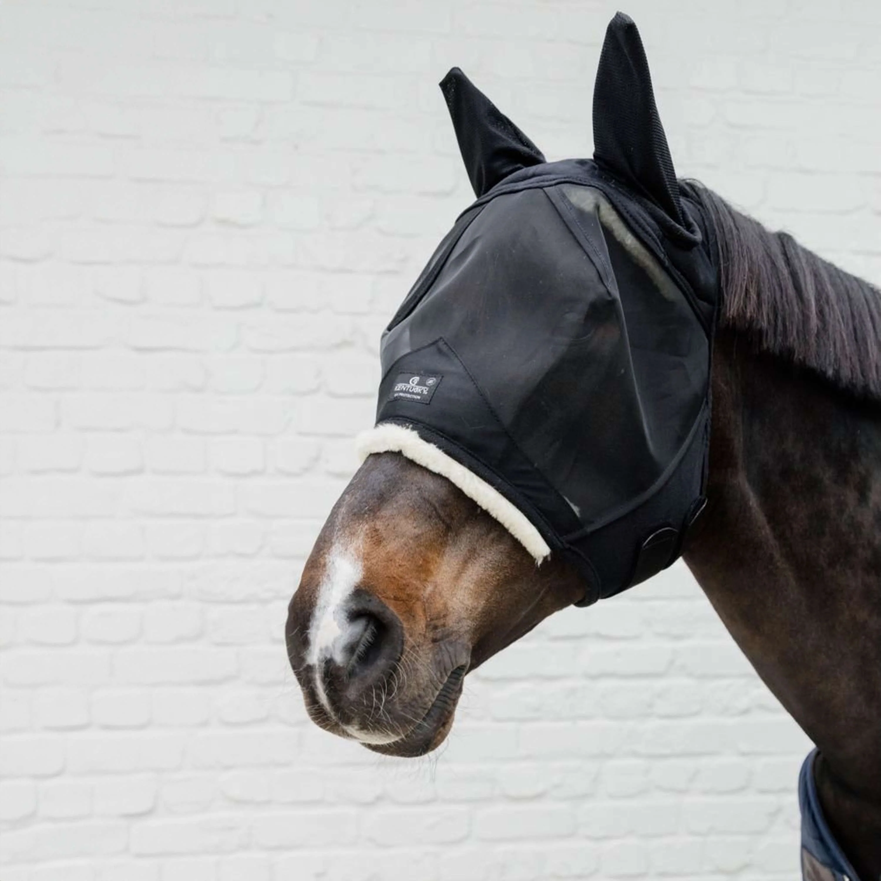 Kentucky Fliegenmaske Skin Friendly mit Ohren Schwarz - Image 3