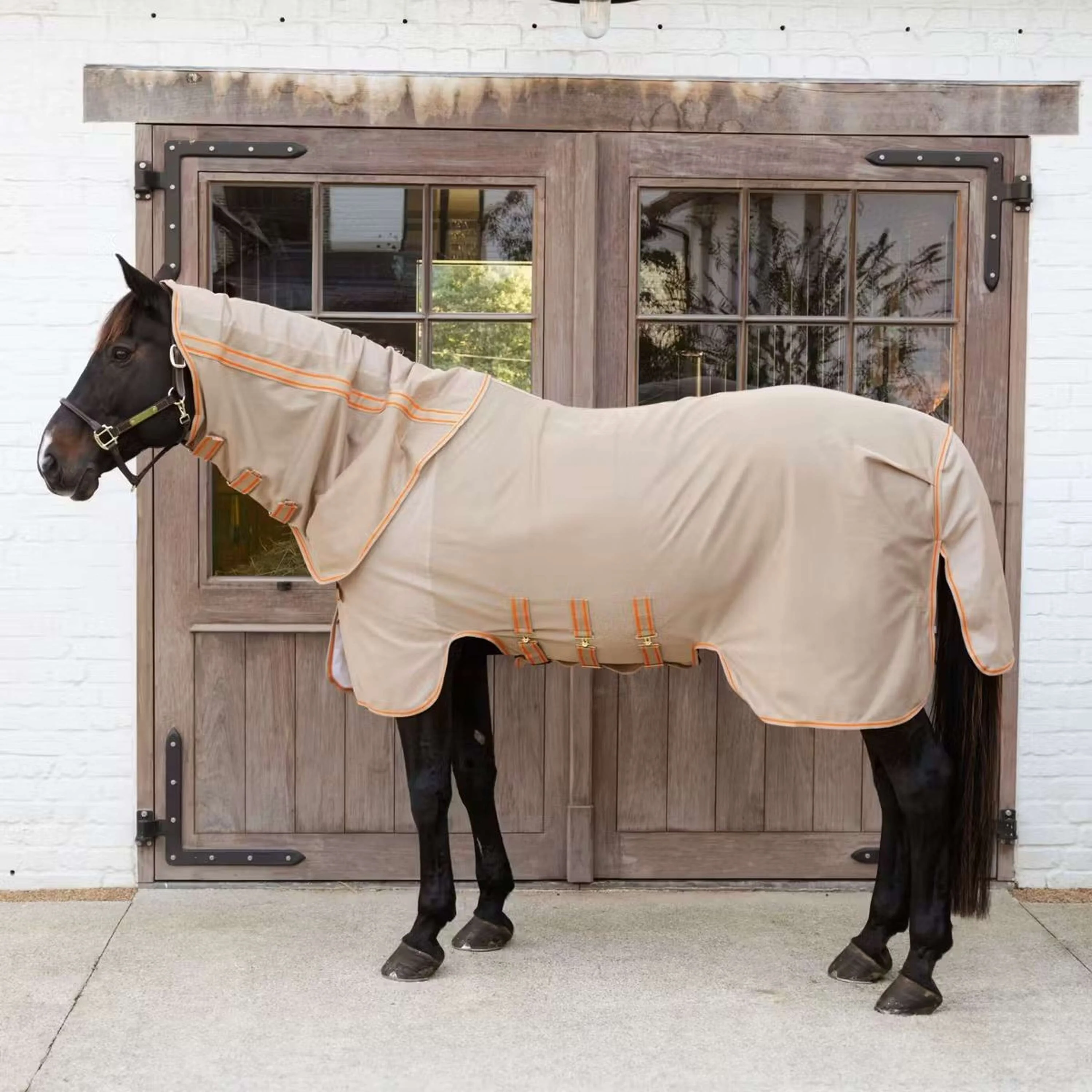 Kentucky Horsewear Fliegendecke Comfort Mesh Beige/Orange - Image 2