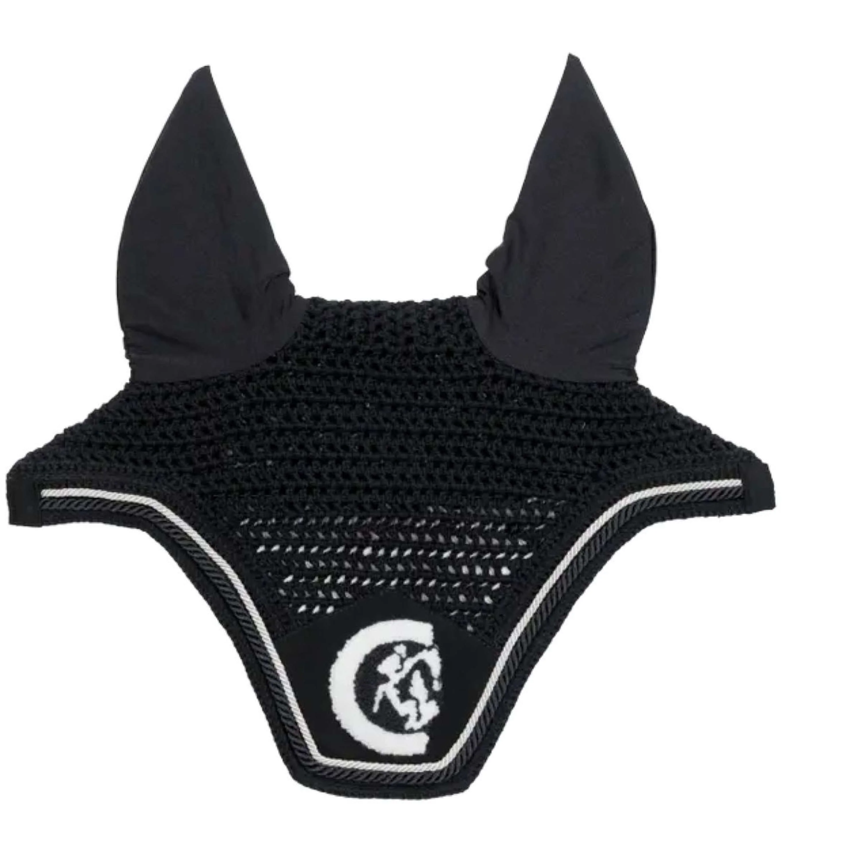 Kentucky Horsewear Fliegenhaube Wellington 3D Logo Schwarz - Image 2