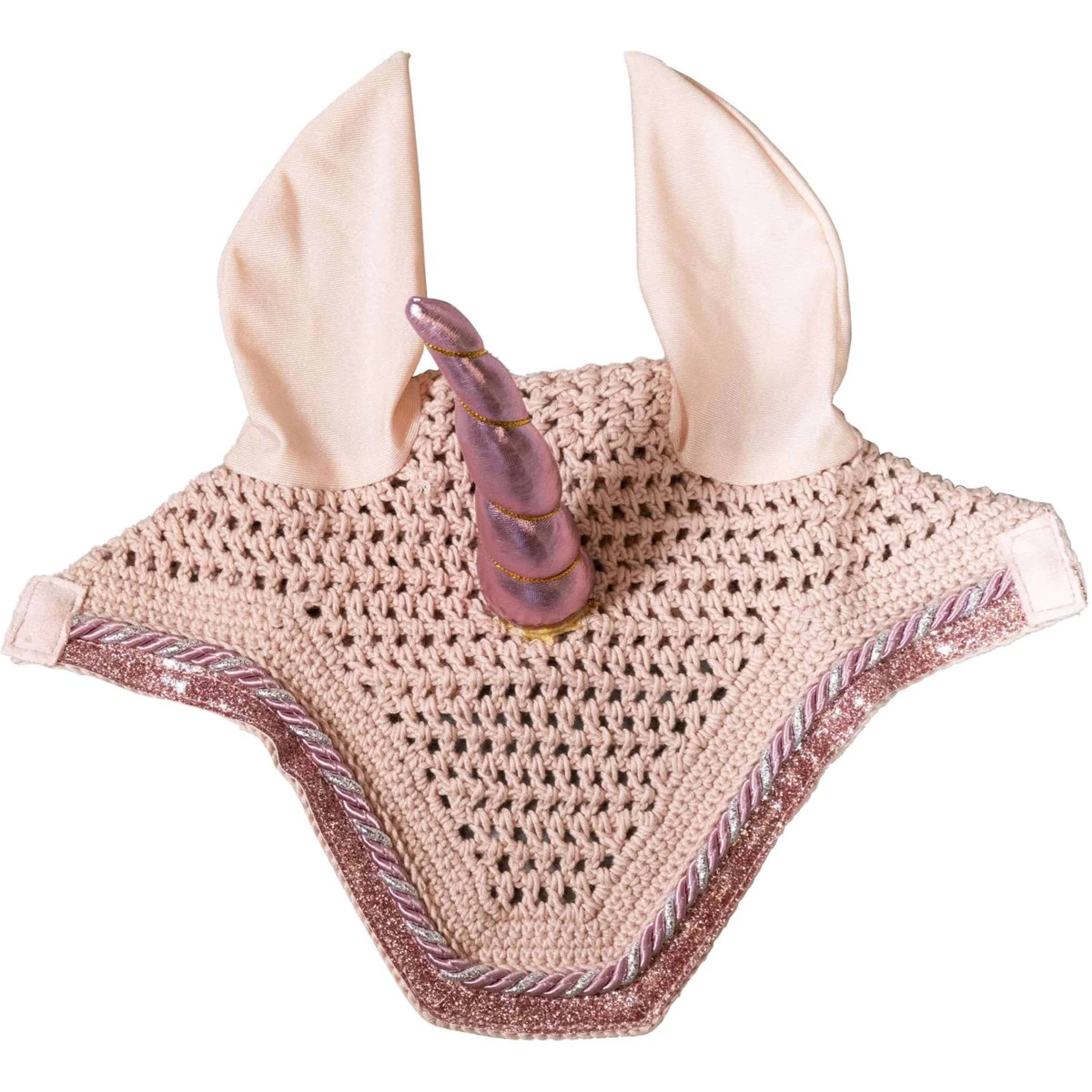 Kentucky Horsewear Fliegenhaube Wellington Glitter Unicorn Rose