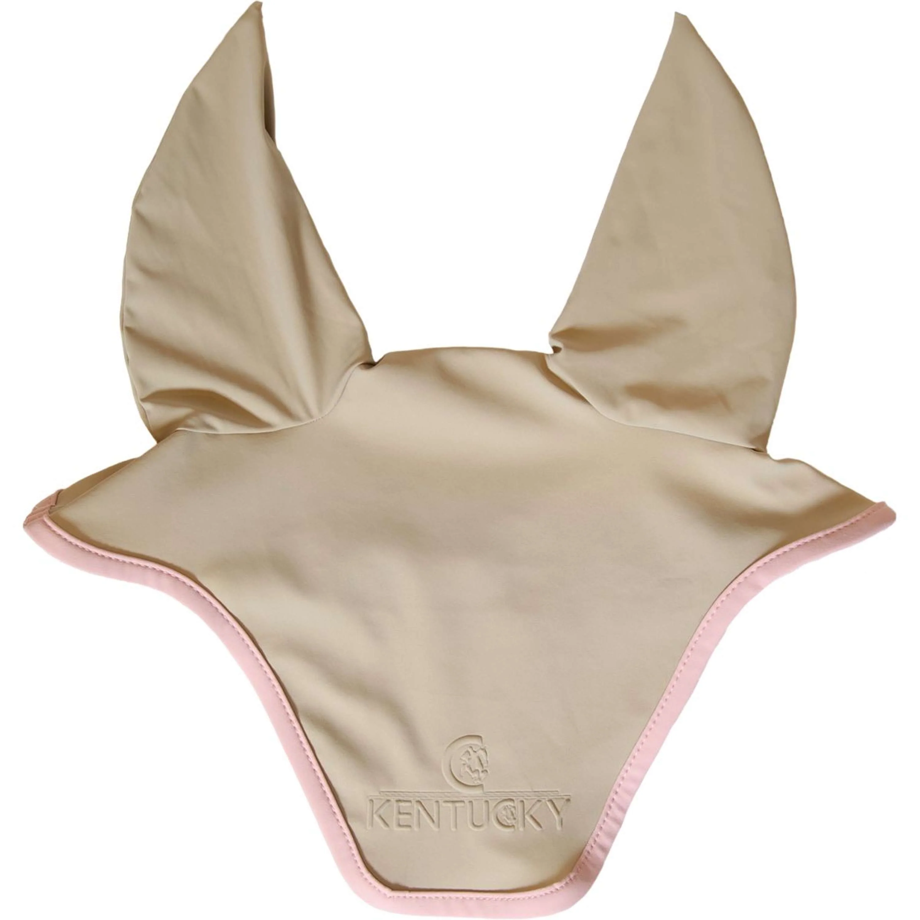 Kentucky Horsewear Fliegenhaube Wellington Softshell Beige/Altrosa