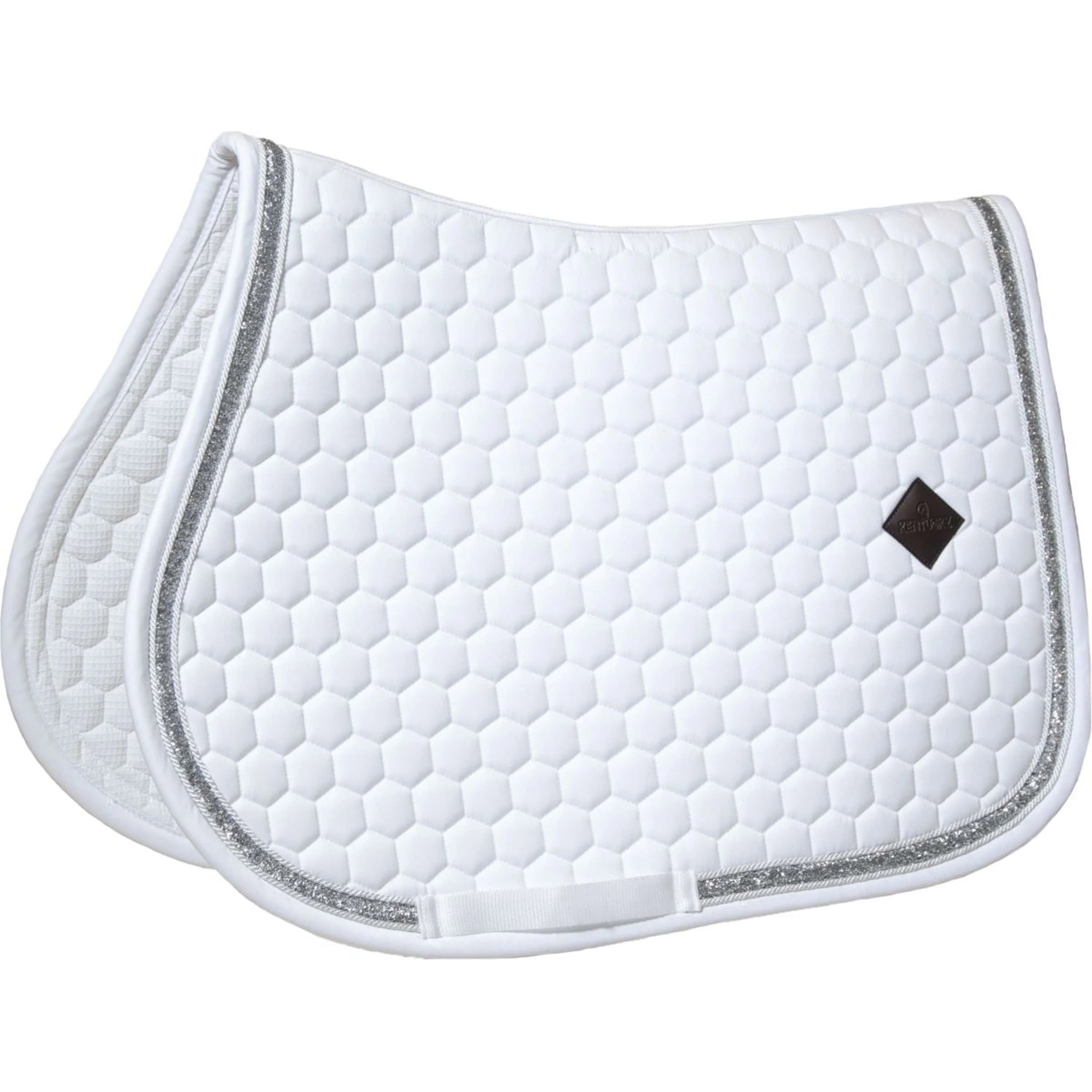 Kentucky Horsewear Schabracke Glitter Springen Weiß Silber