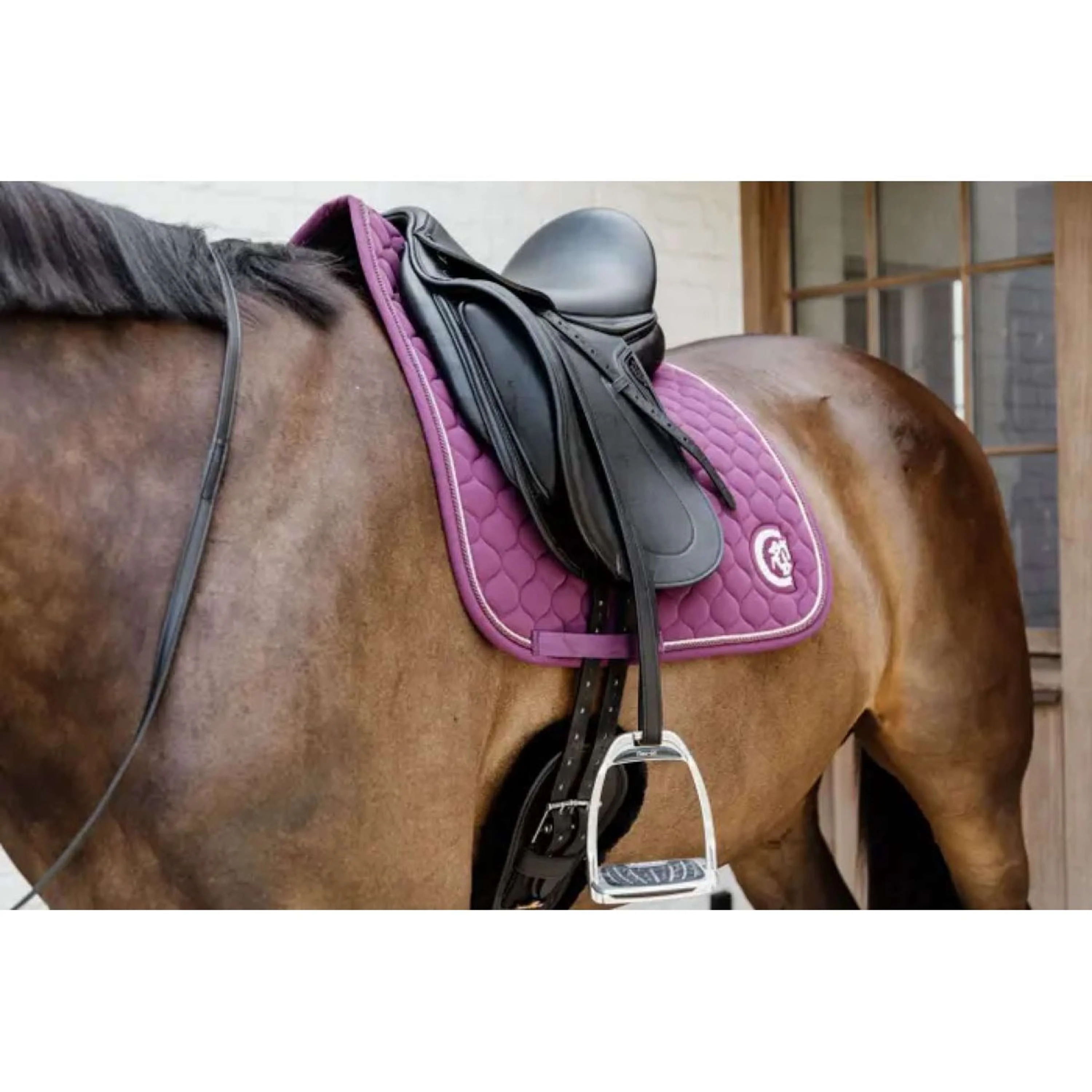 Kentucky Horsewear Schabracke Onion Quilt 3D Logo Dressur Violett - Image 3