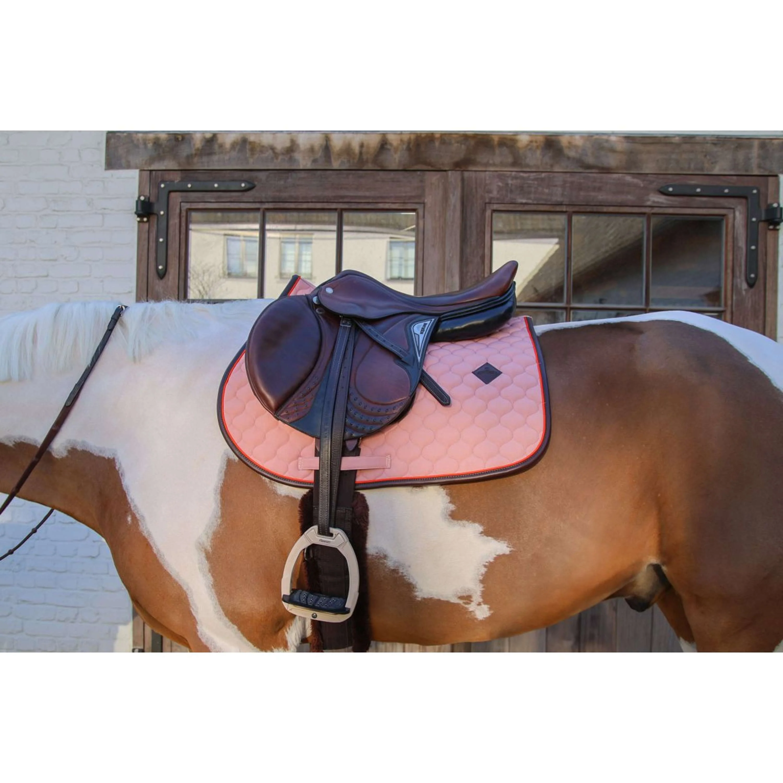 Kentucky Horsewear Schabracke Onion Quilt Leather Neon Springen Altrosa - Image 5
