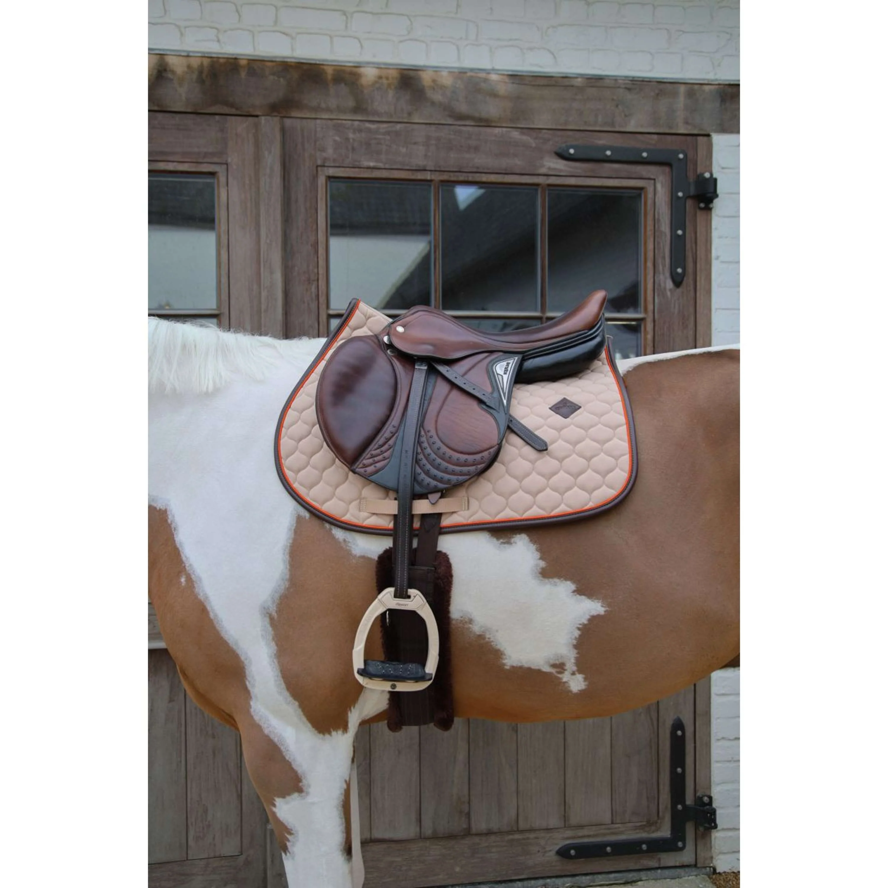 Kentucky Horsewear Schabracke Onion Quilt Leather Neon Springen Beige - Image 2