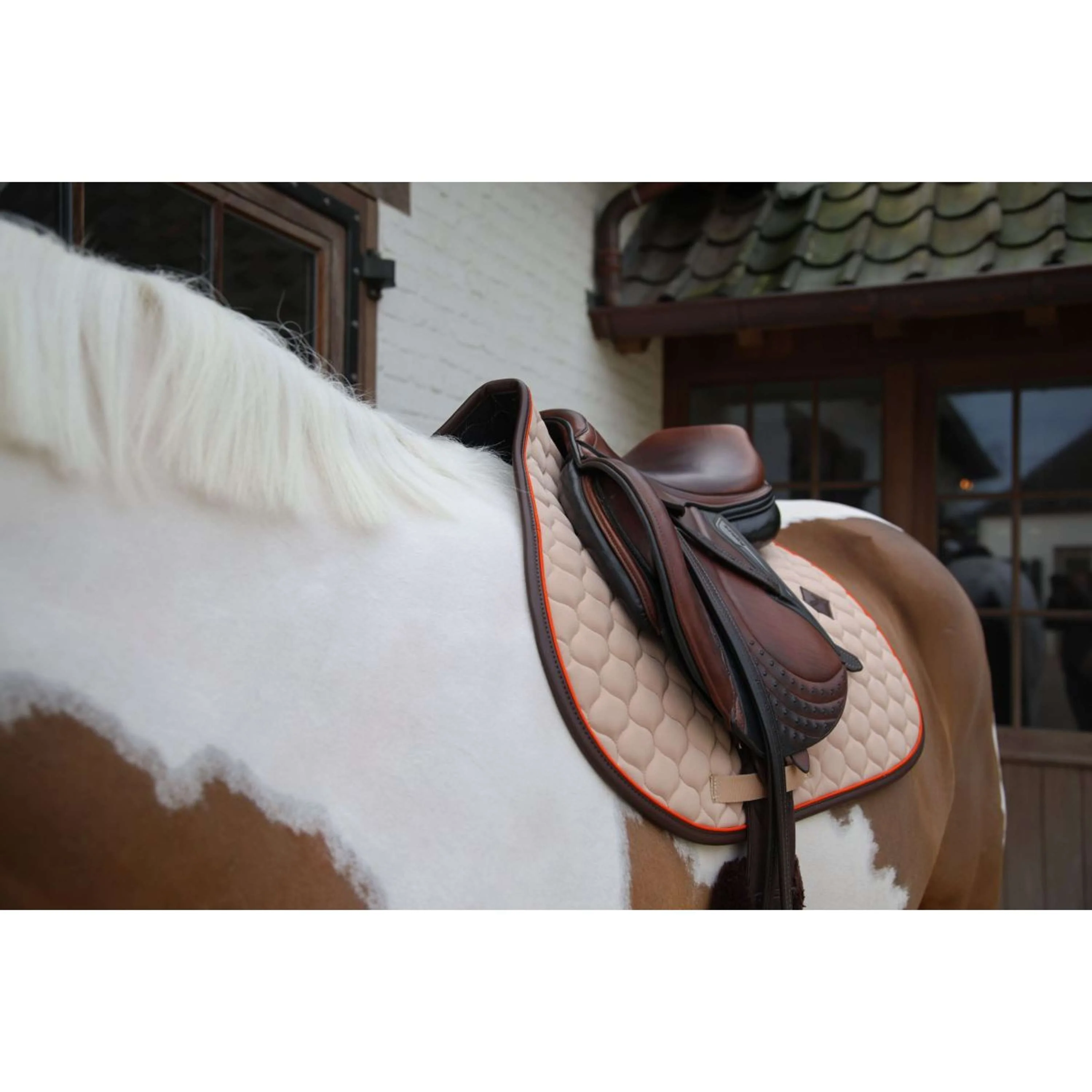 Kentucky Horsewear Schabracke Onion Quilt Leather Neon Springen Beige - Image 4