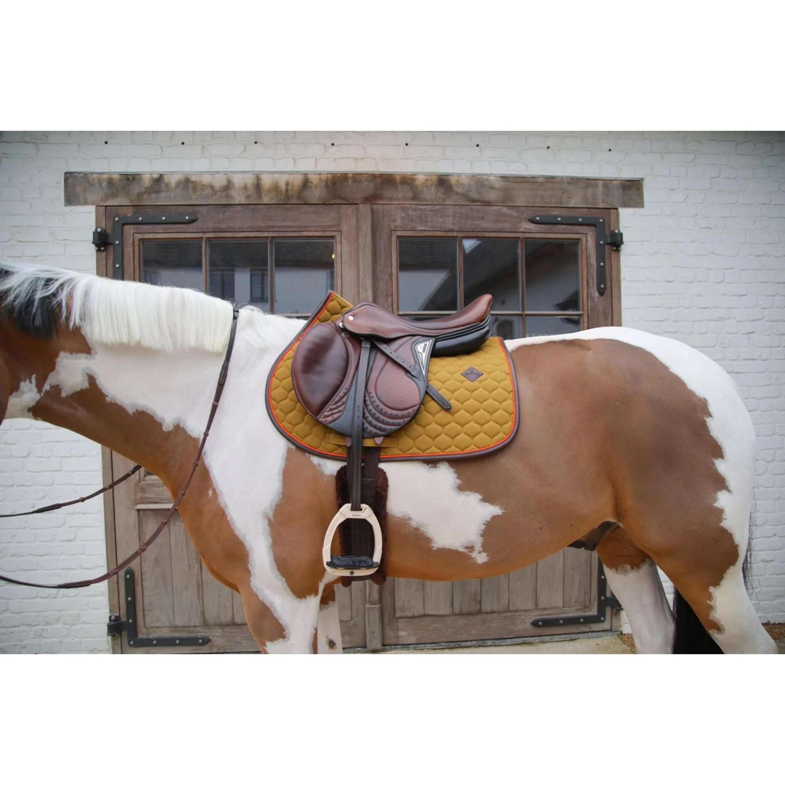 Kentucky Horsewear Schabracke Onion Quilt Leather Neon Springen Kaki - Image 2