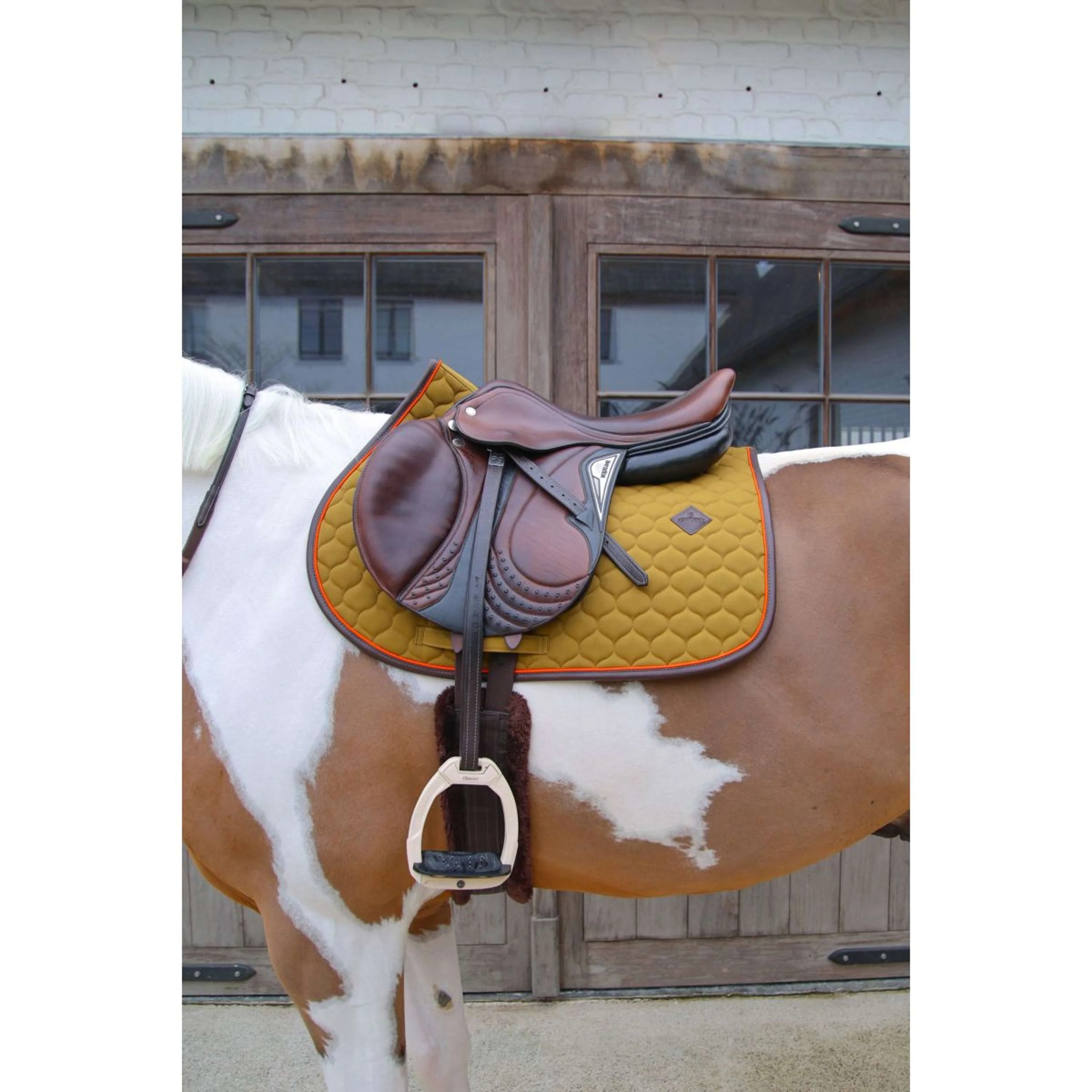 Kentucky Horsewear Schabracke Onion Quilt Leather Neon Springen Kaki - Image 5