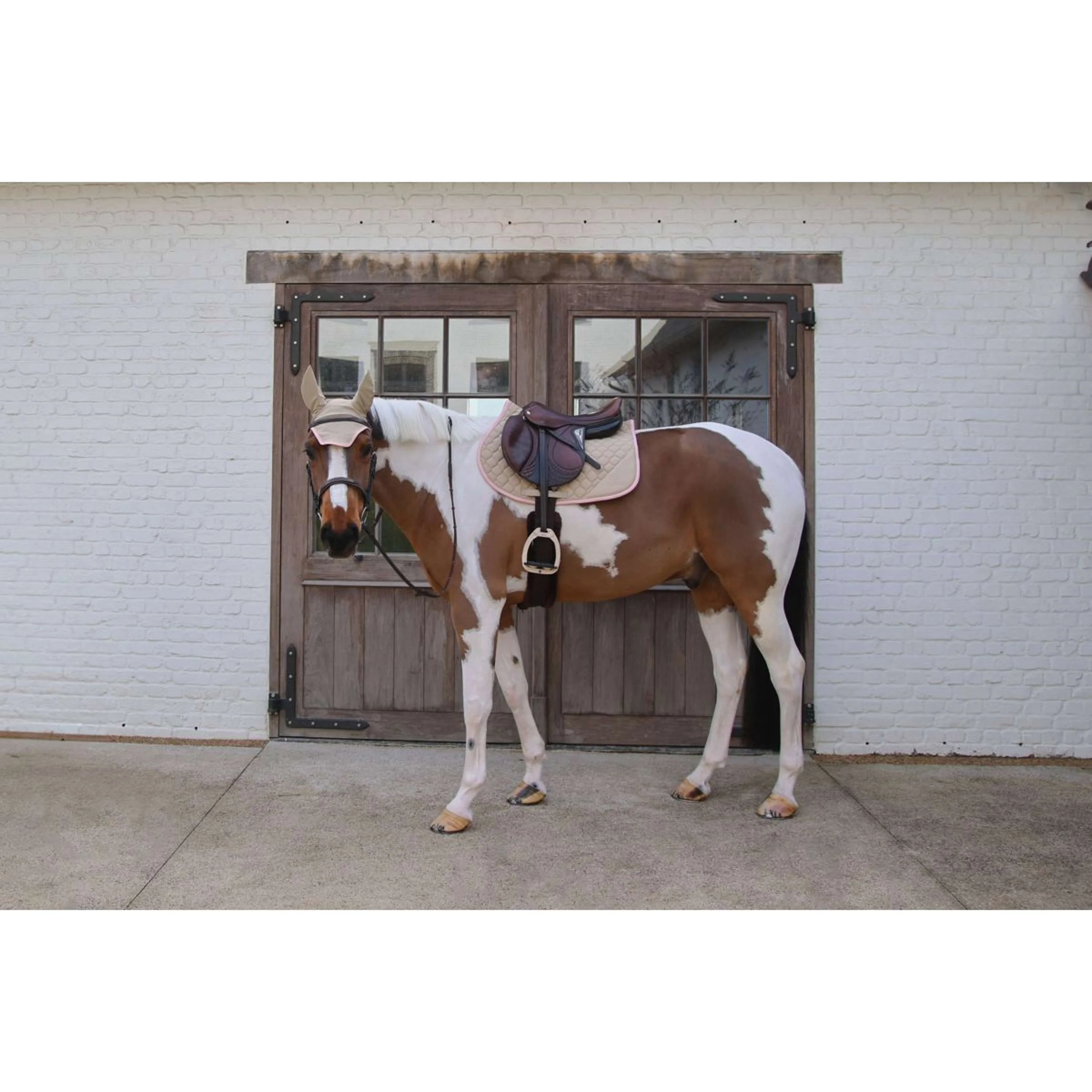 Kentucky Horsewear Schabracke Softshell Onion Quilt Springen Beige/Altrosa - Image 3