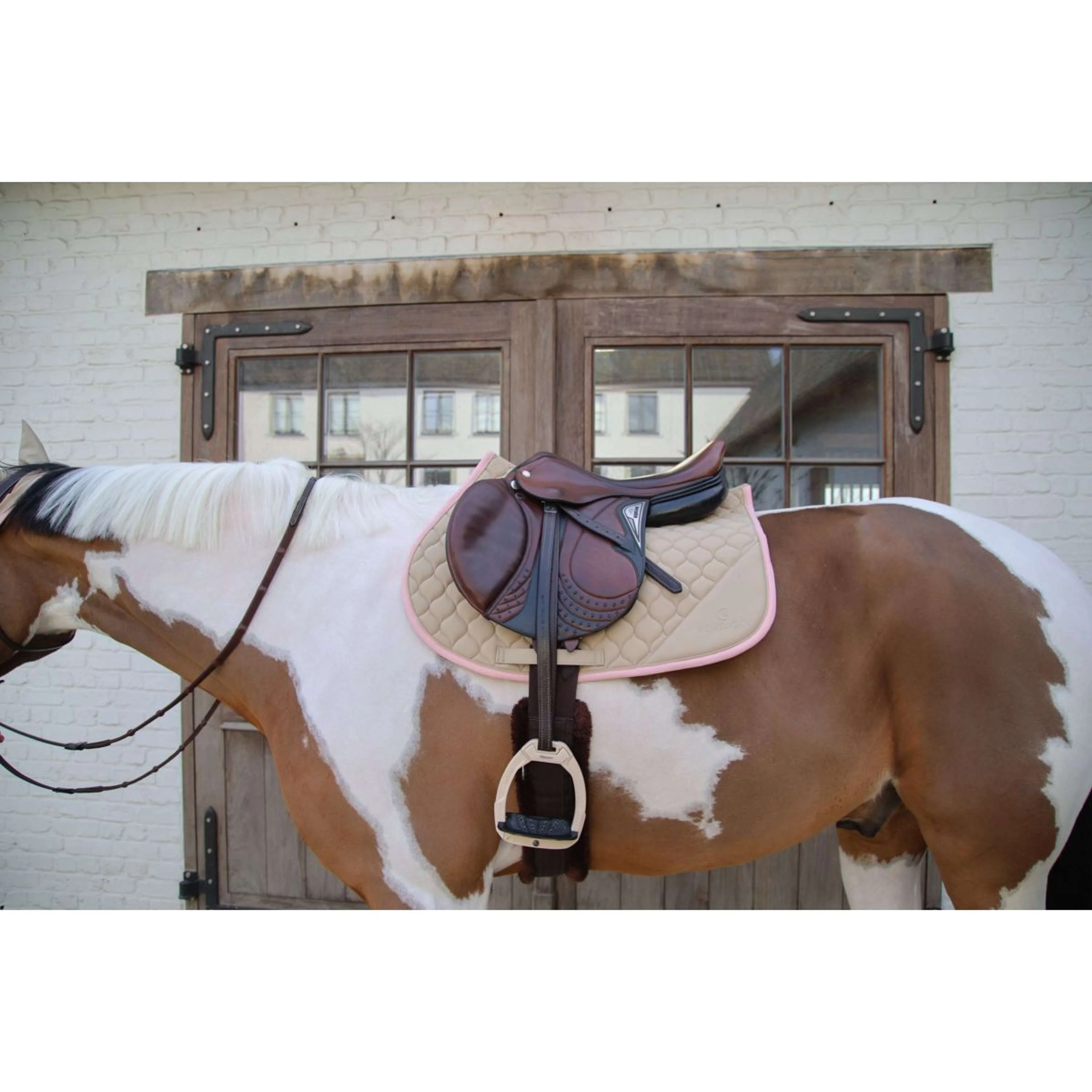 Kentucky Horsewear Schabracke Softshell Onion Quilt Springen Beige/Altrosa - Image 7