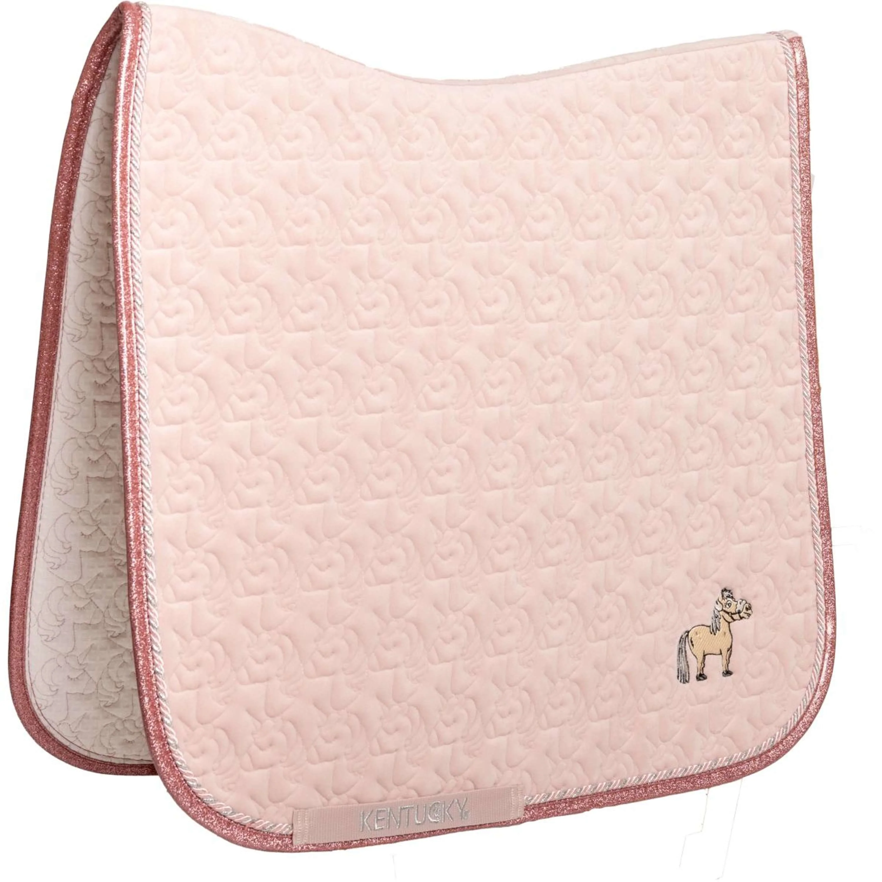 Kentucky Horsewear Schabracke Unicorn Head Glitter Dressur Soft Rose
