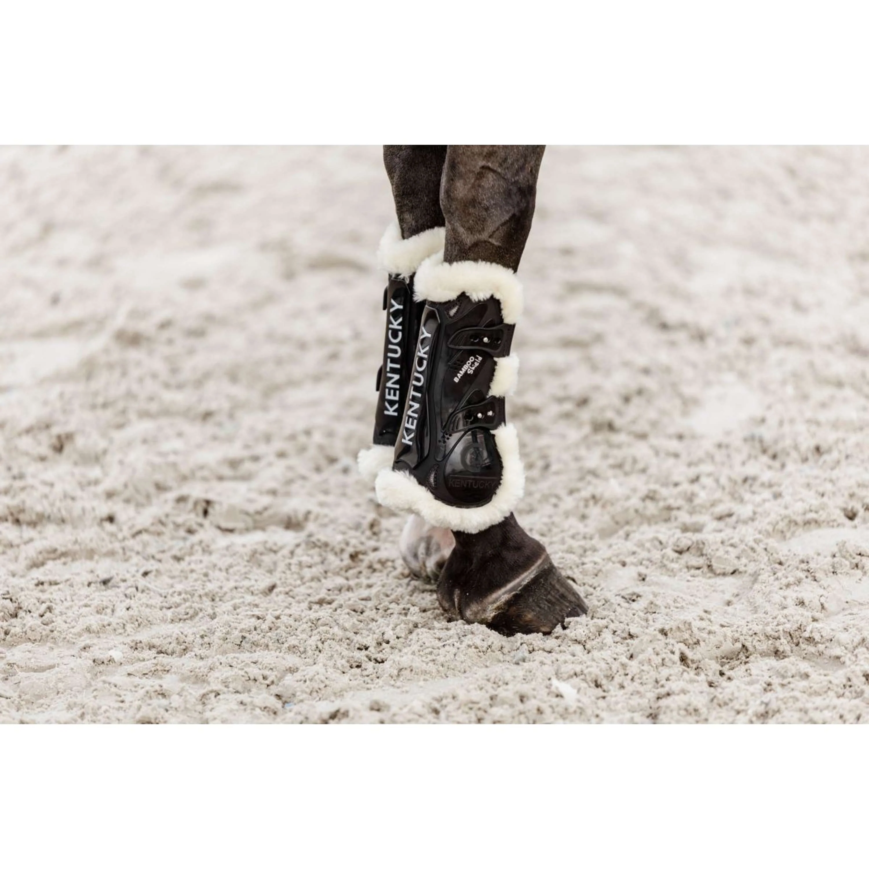 Kentucky Gamaschen Bamboo Elastic Vegan Sheepskin Schwarz - Image 7