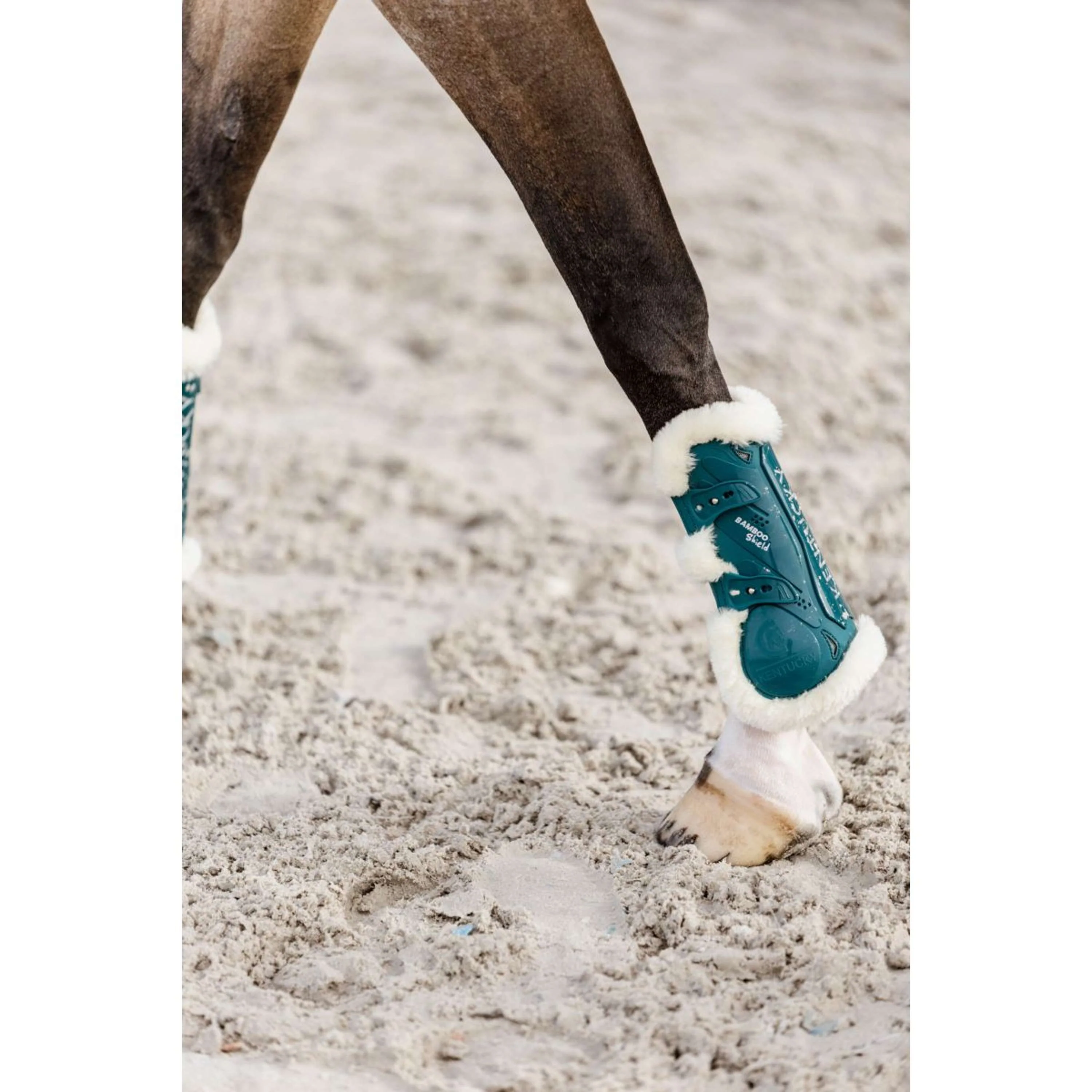 Kentucky Gamaschen Bamboo Elastic Vegan Sheepskin Smaragdgrün - Image 8
