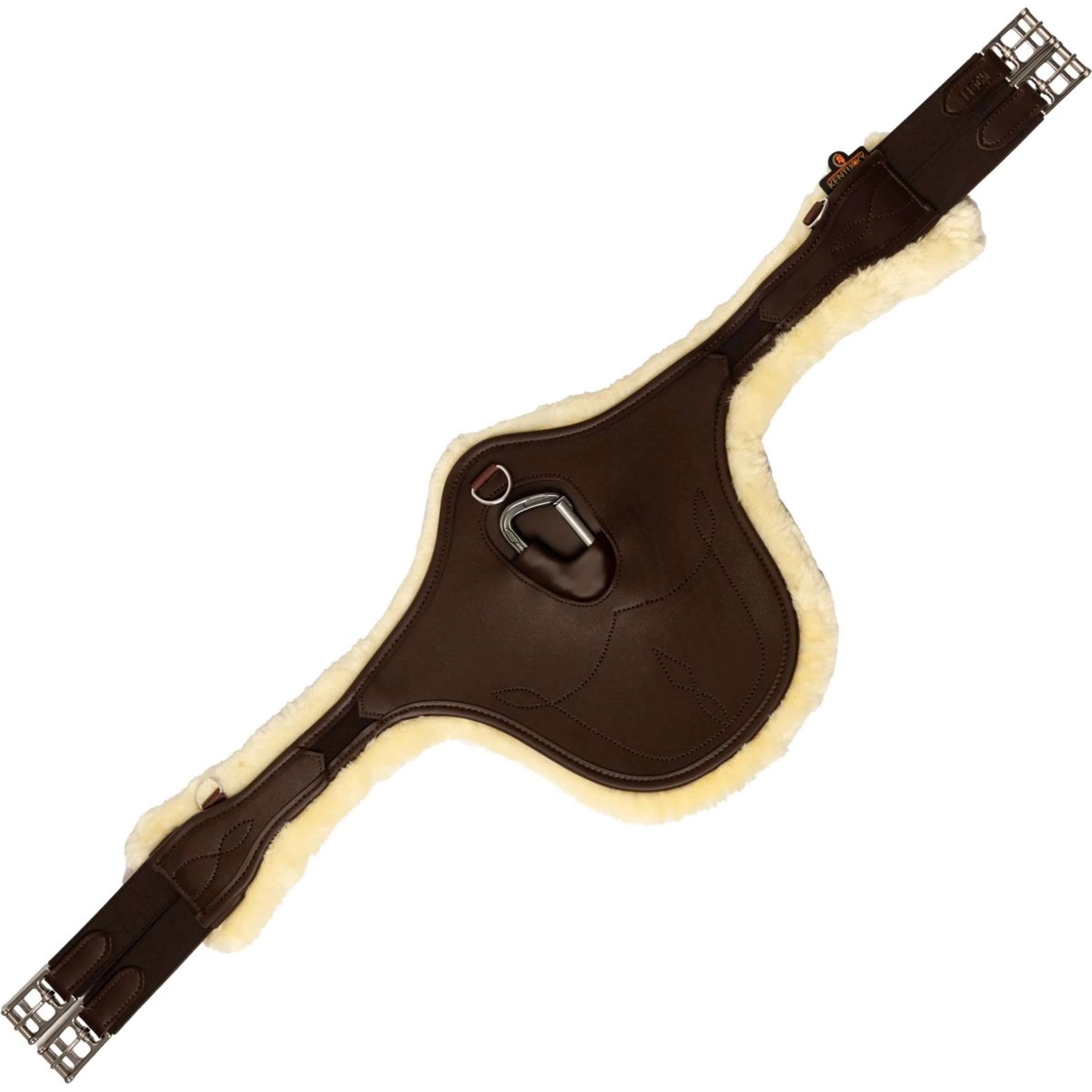 Kentucky Horsewear Spring Sattelgurt Anatomic Sheepskin Braun - Image 3