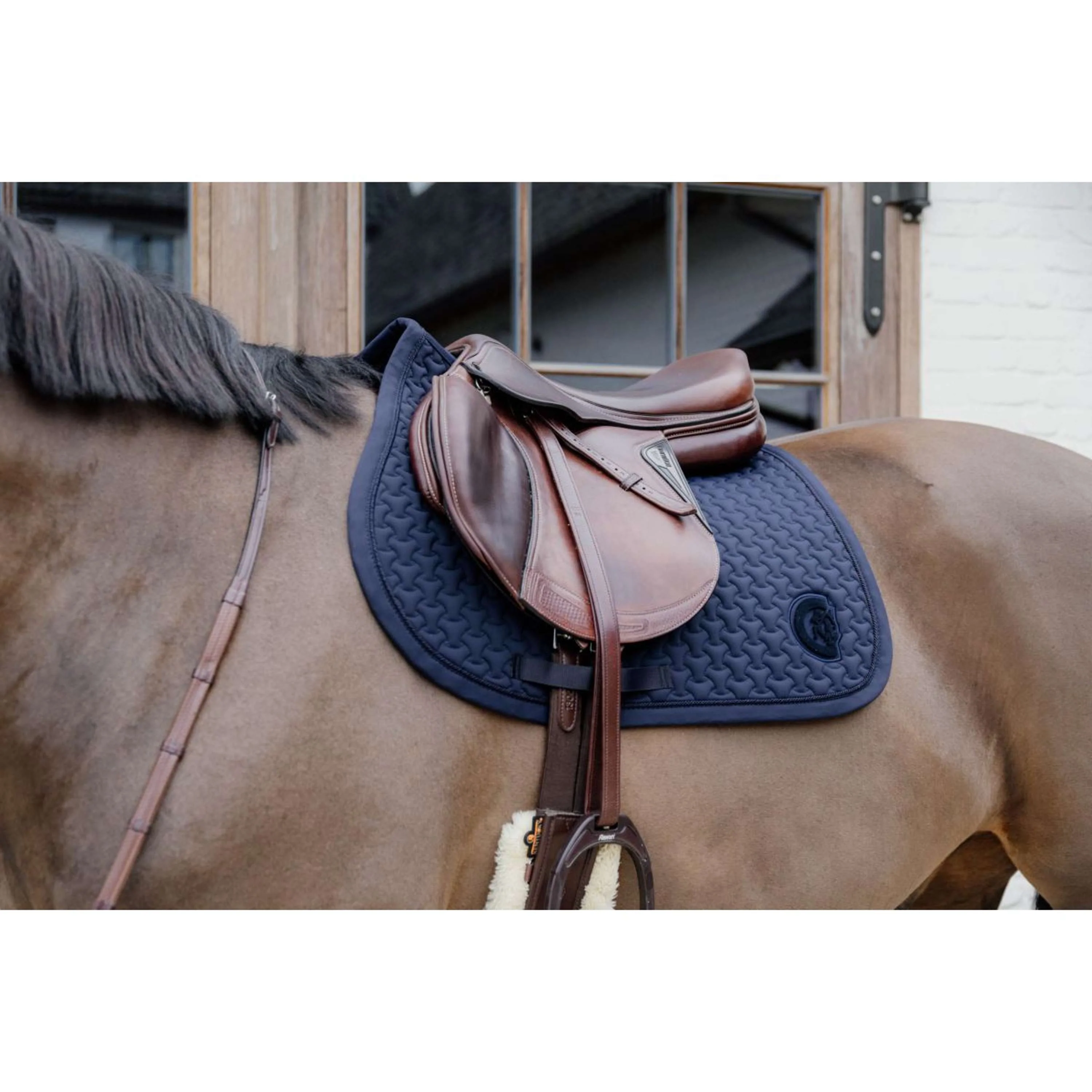 Kentucky Schabracke Plaited 3D Logo Springen Navy - Image 2