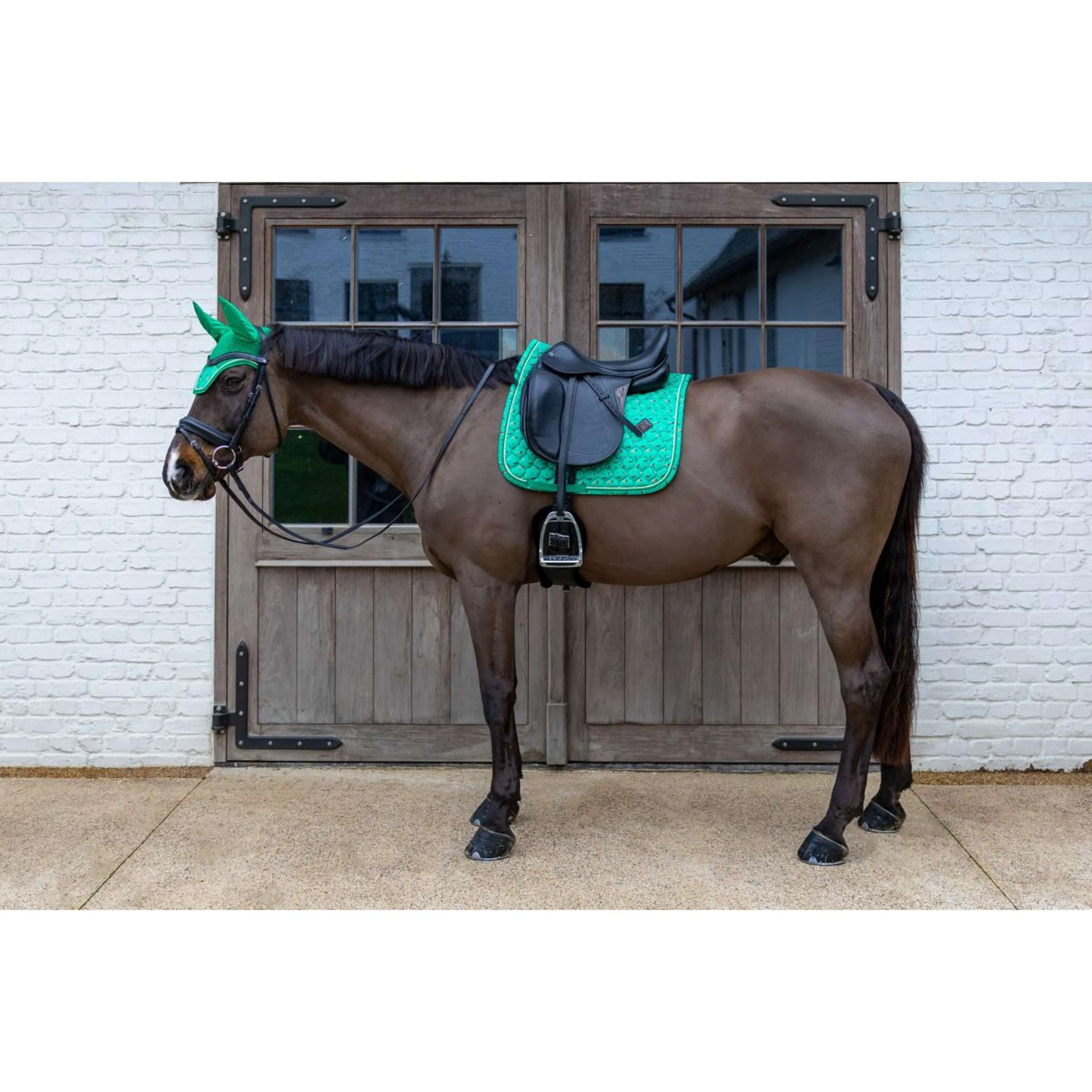 Kentucky Schabracke Velvet Horse Printing Dressur Grün - Image 3