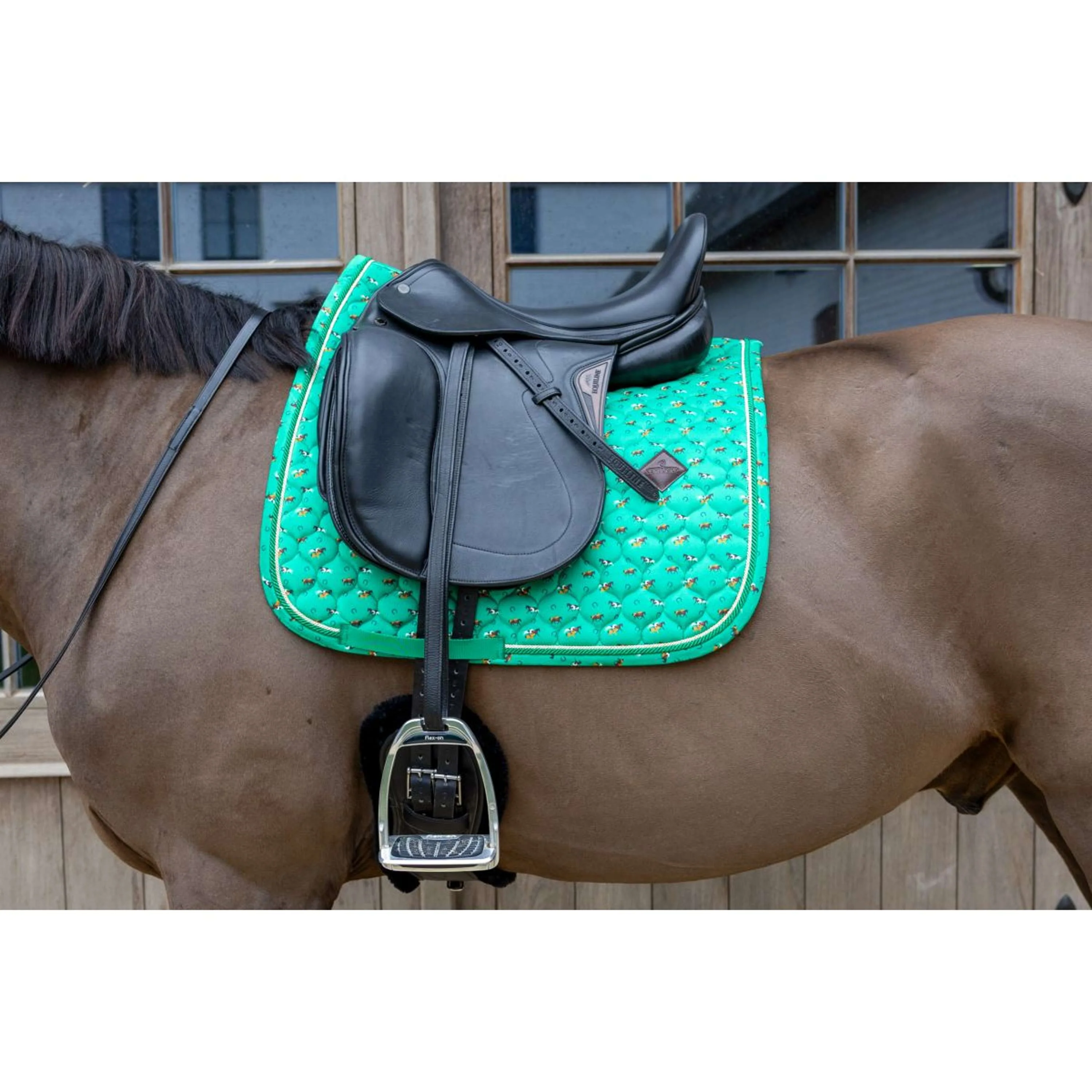 Kentucky Schabracke Velvet Horse Printing Dressur Grün - Image 5
