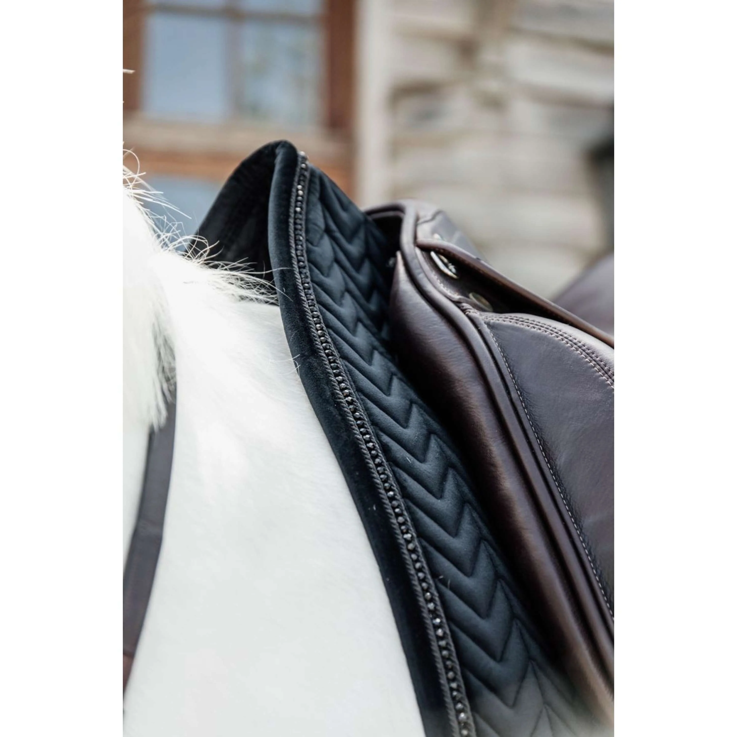 Kentucky Schabracke Velvet Pearls Dressur Schwarz - Image 5
