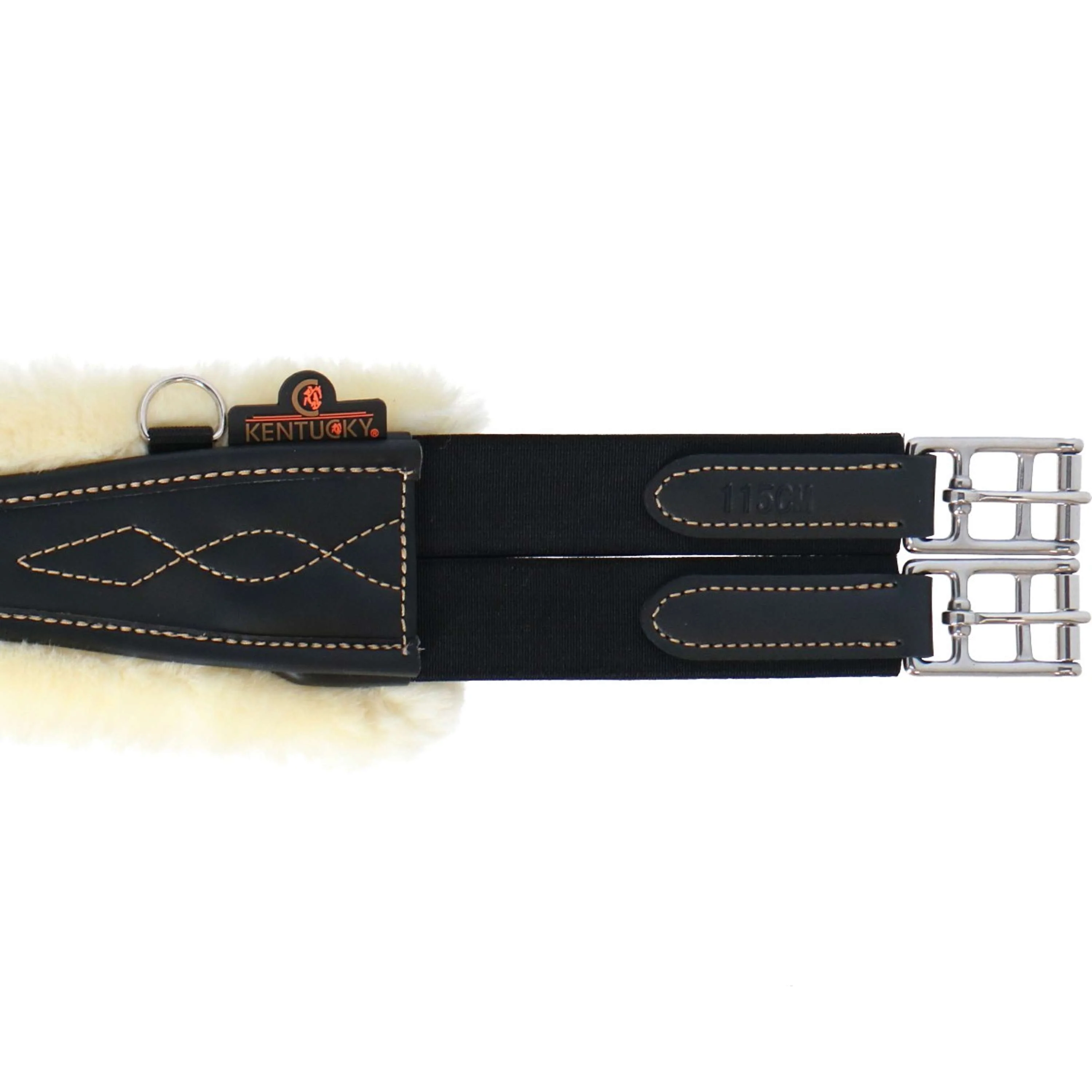 Kentucky Spring Sattelgurt Sheepskin Anatomic Schwarz - Image 5