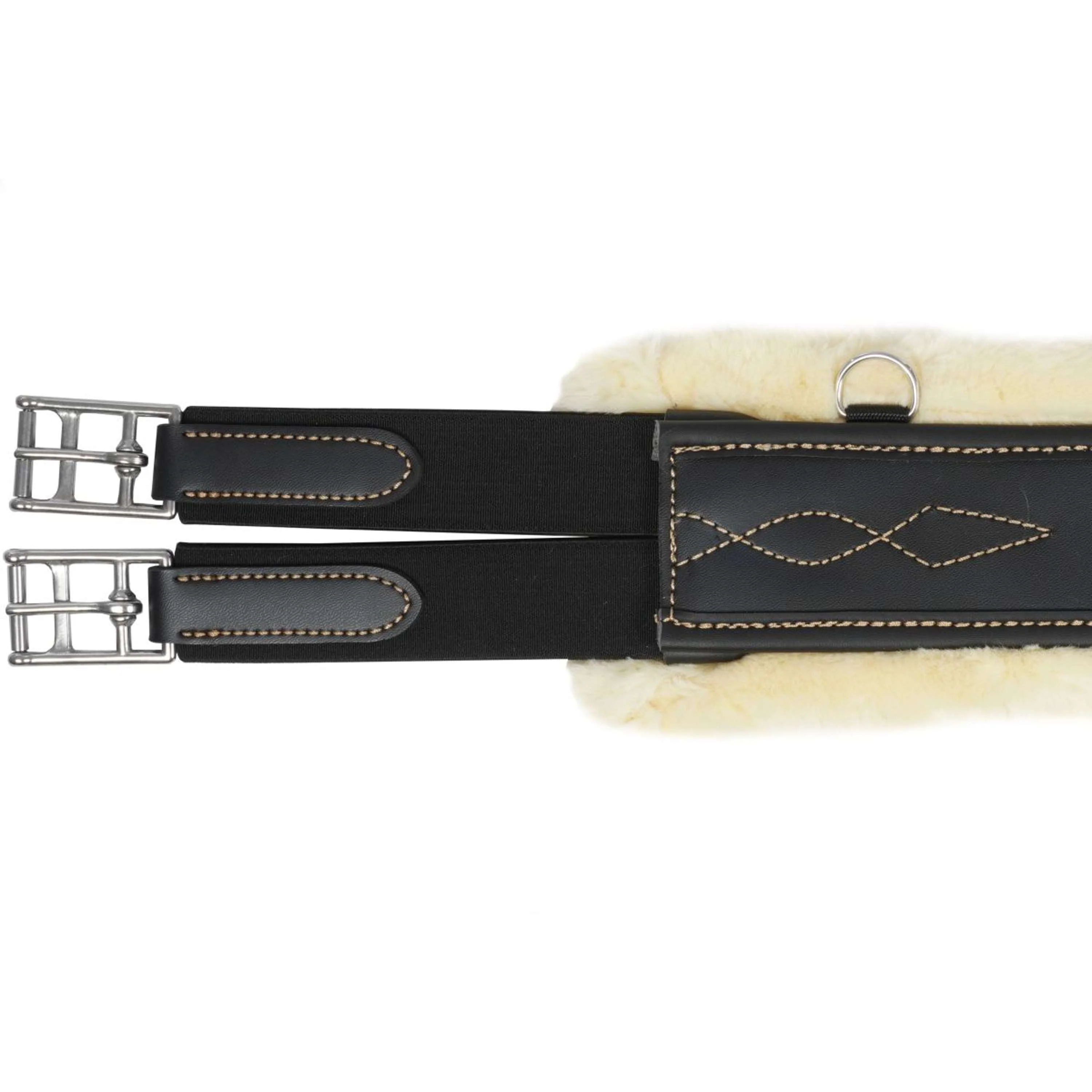 Kentucky Spring Sattelgurt Sheepskin Stud Schwarz - Image 3