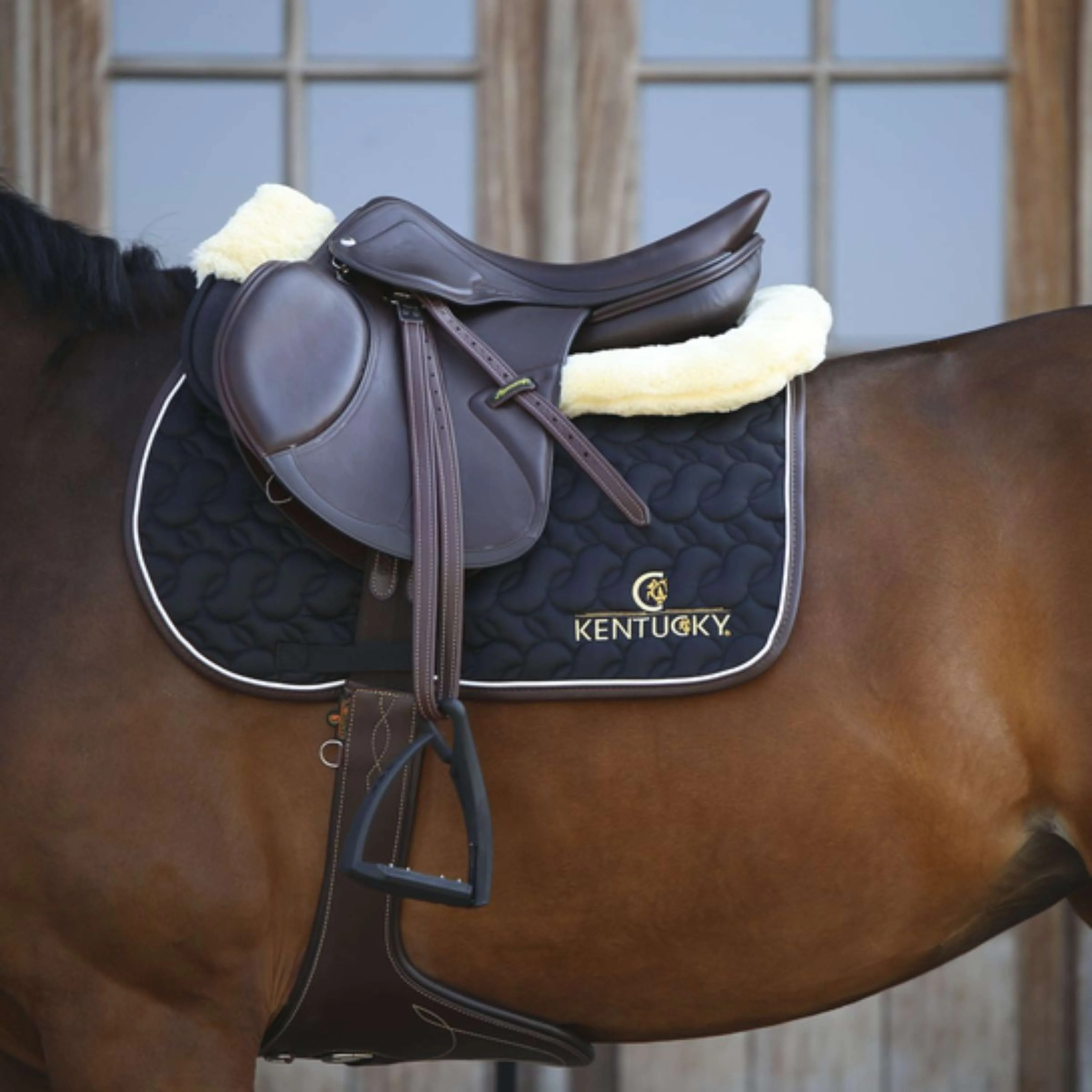 Kentucky Spring Sattelgurt Stud Braun - Image 2