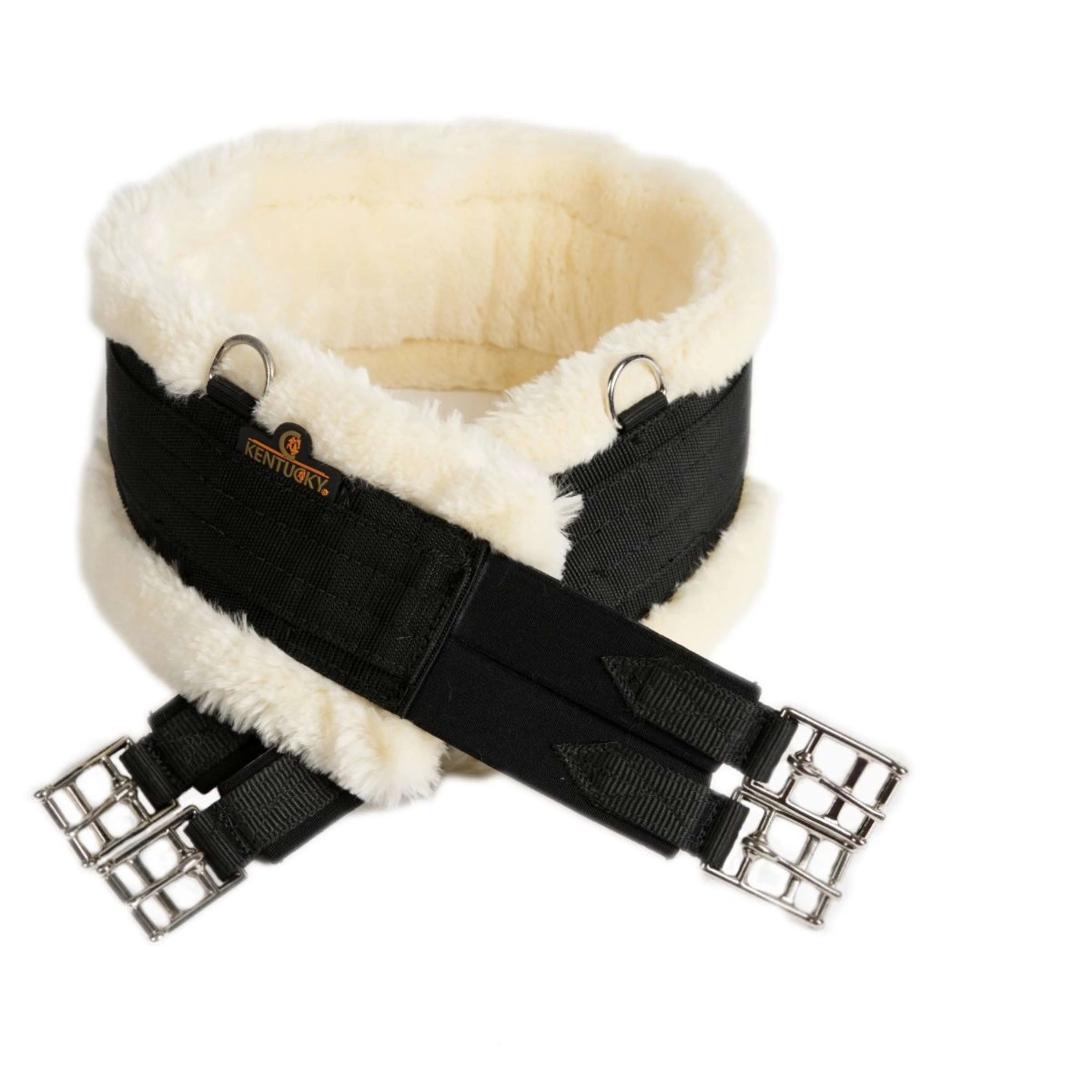 Kentucky Vielseitigkeitsgurt Sheepskin Schwarz/Naturell - Image 7