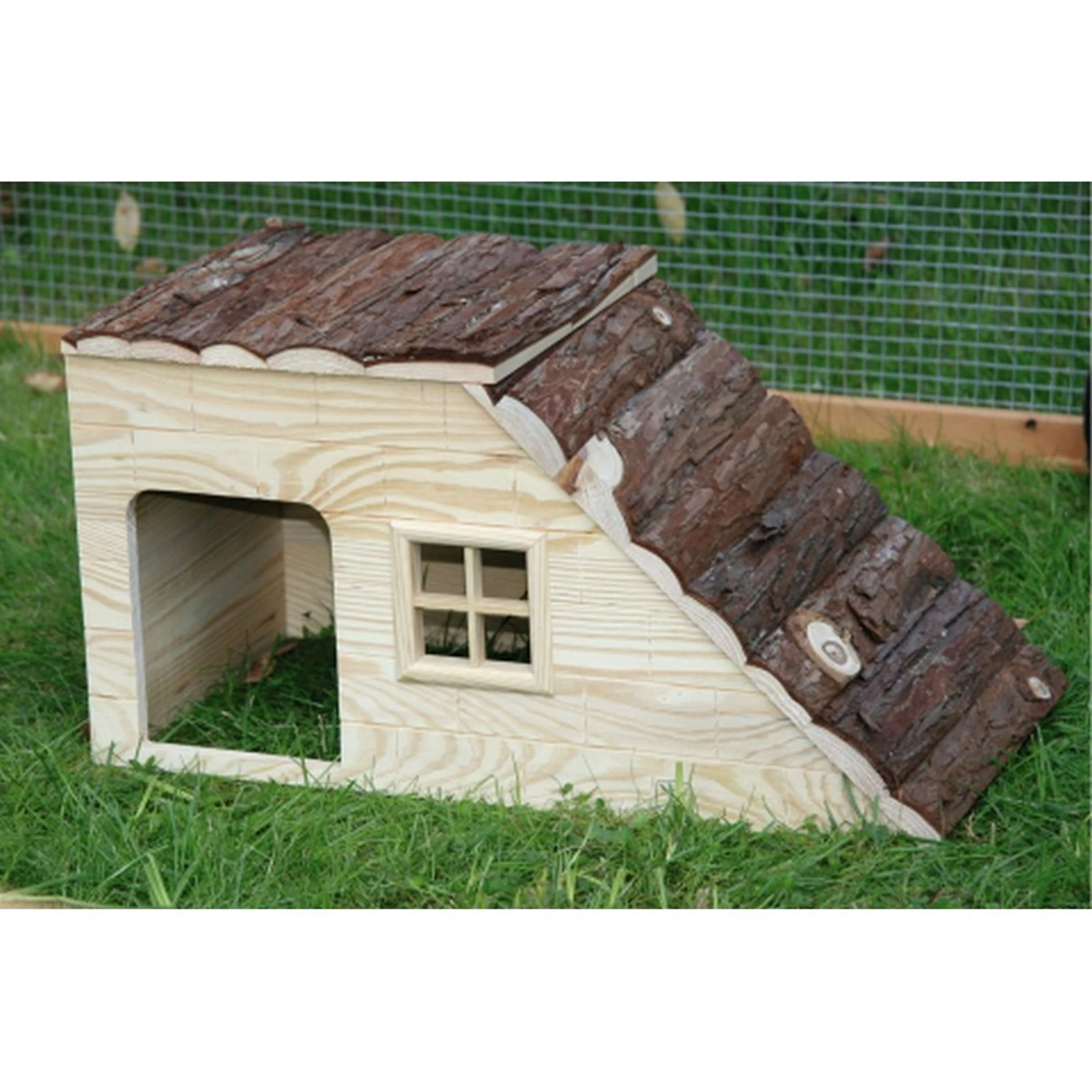 Kerbl Kaninchenhaus Nature Plus mit Treppe Holz - Image 2