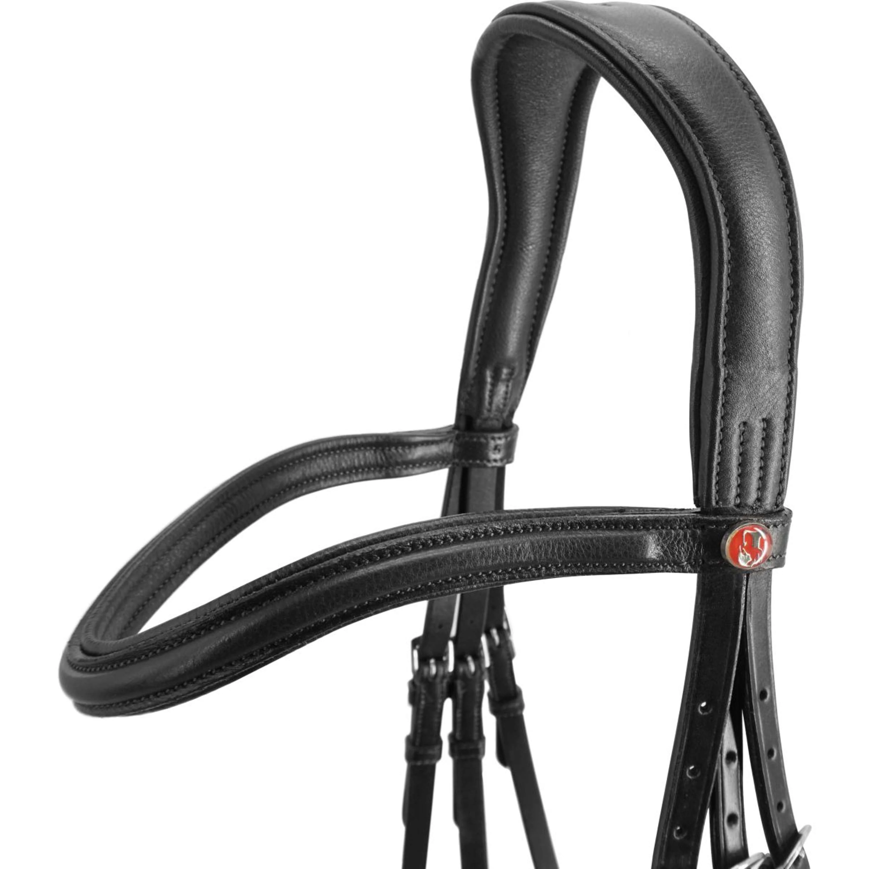 Kieffer Trense Ultrasoft Sue Lederstirnband Schwarz - Image 3