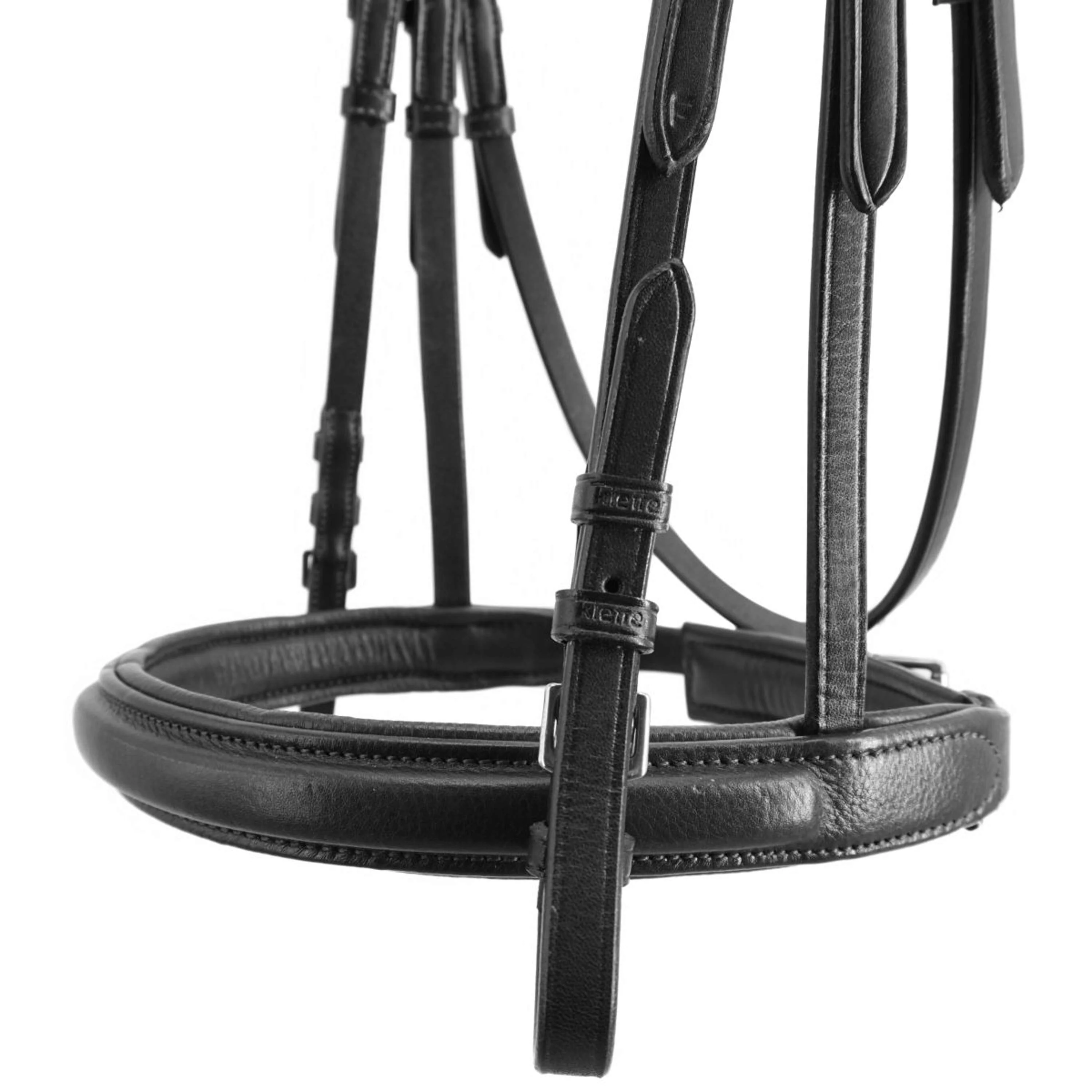 Kieffer Trense Ultrasoft Sue Lederstirnband Schwarz - Image 4