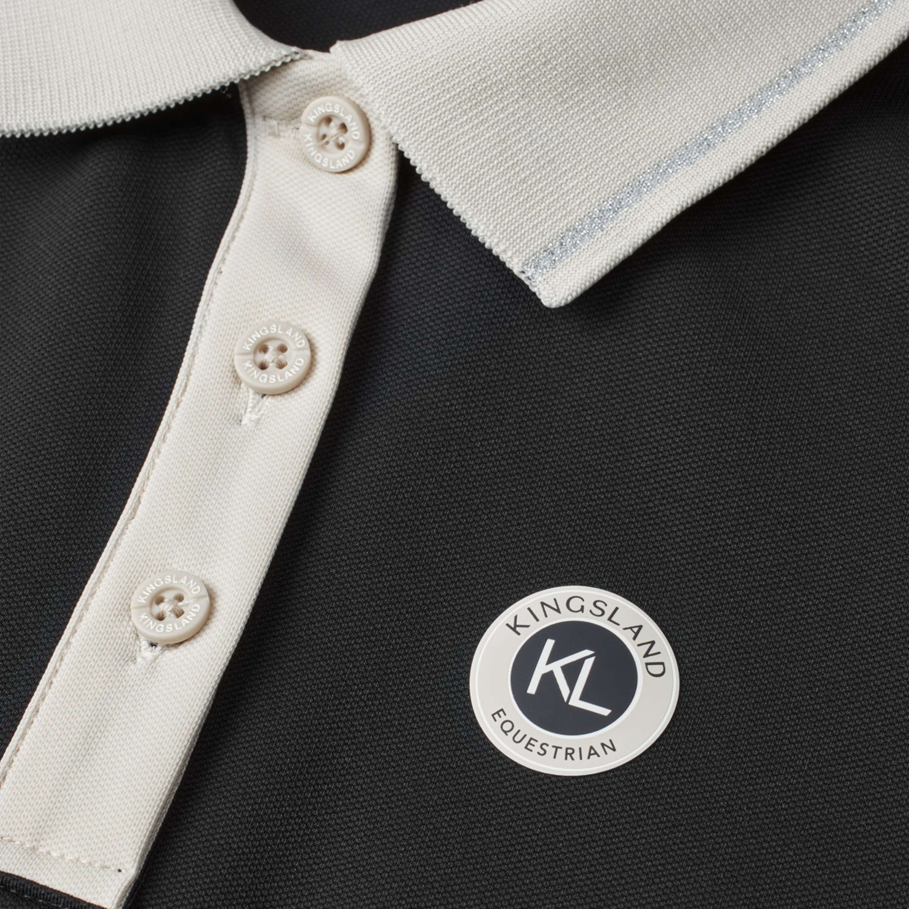 Kingsland Poloshirt KLLaura Ärmellos Schwarz - Image 3