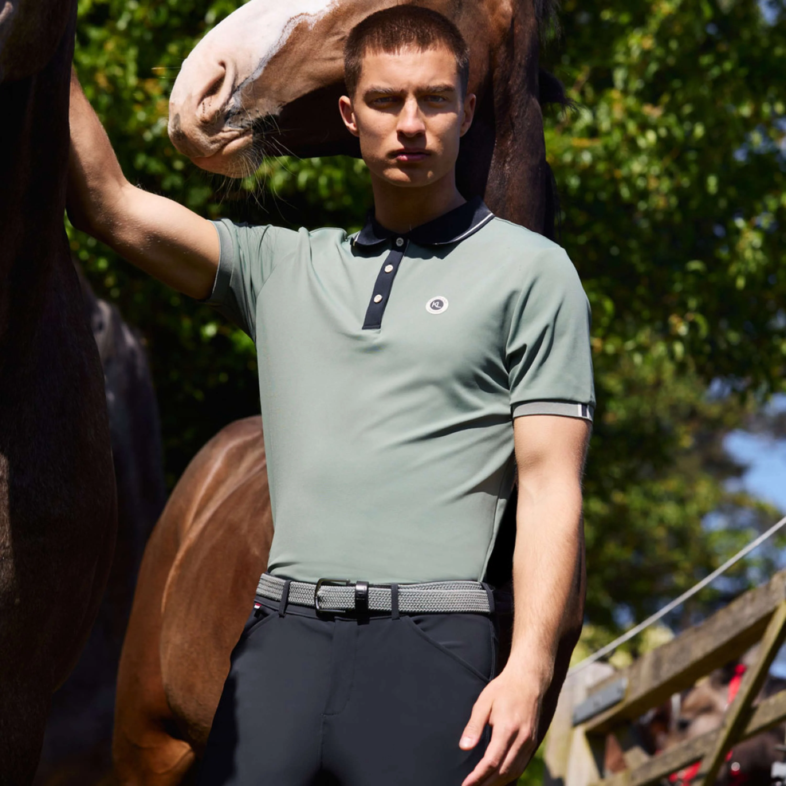 Kingsland Poloshirt KLLorenzo Herren Green Agave - Image 2