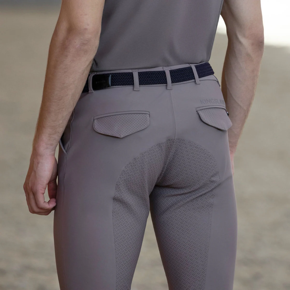 Kingsland Reithose KLKoa Seamless Full Grip Brown Iron - Image 3