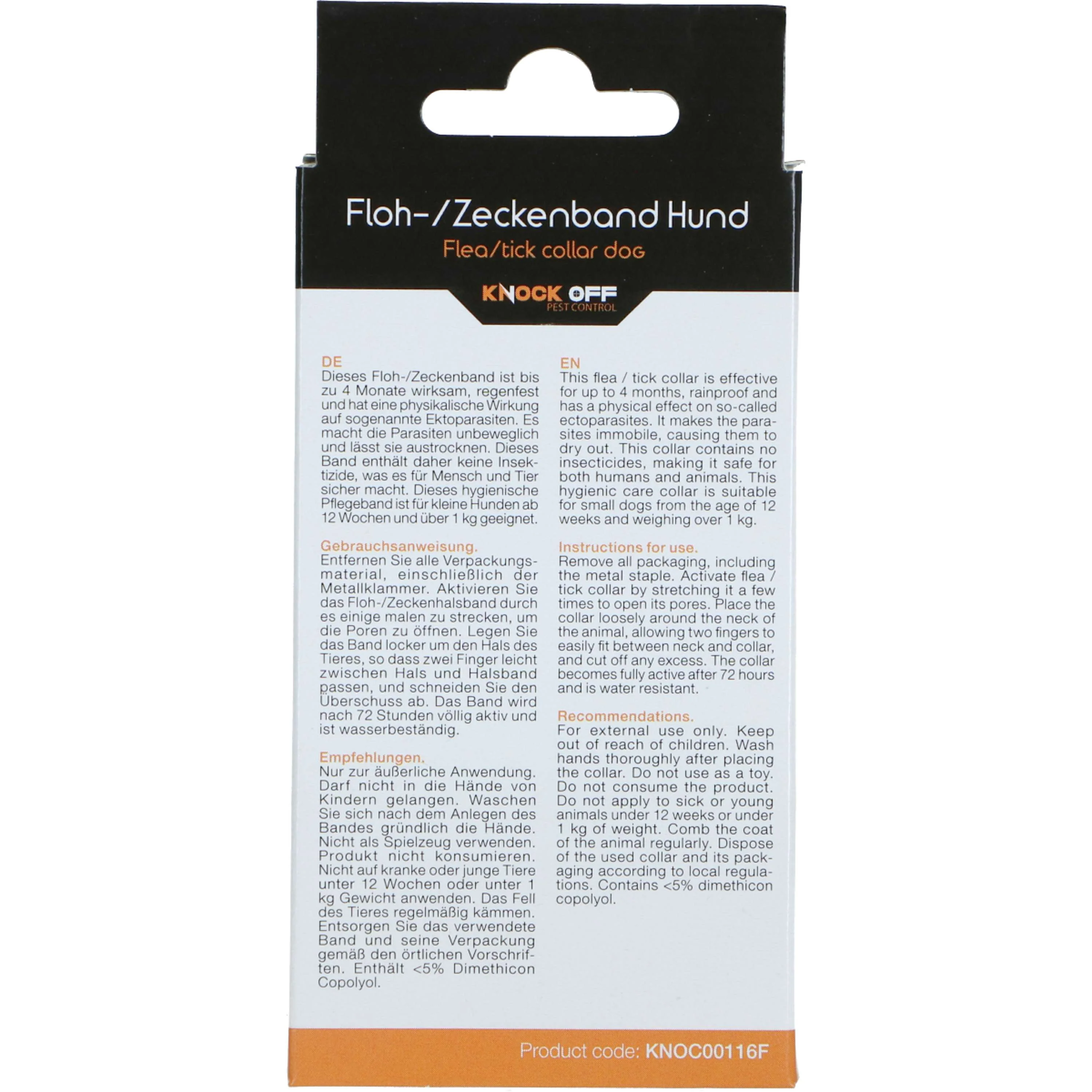Knock Off Zecken & Flohhalsband kleiner Hund DE/EN - Image 2