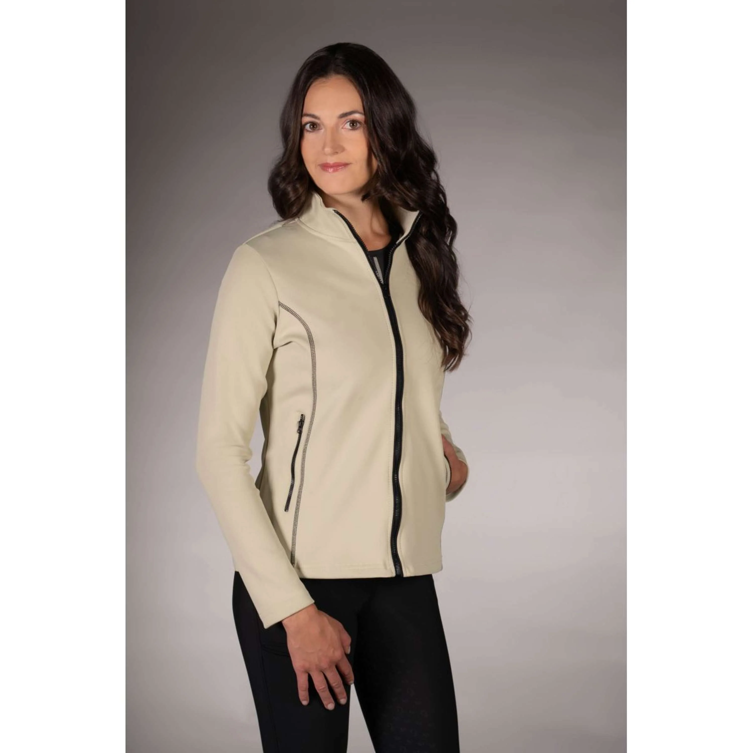 Lauria Garrelli Fleecejacke Limone Grau/Beige - Image 6