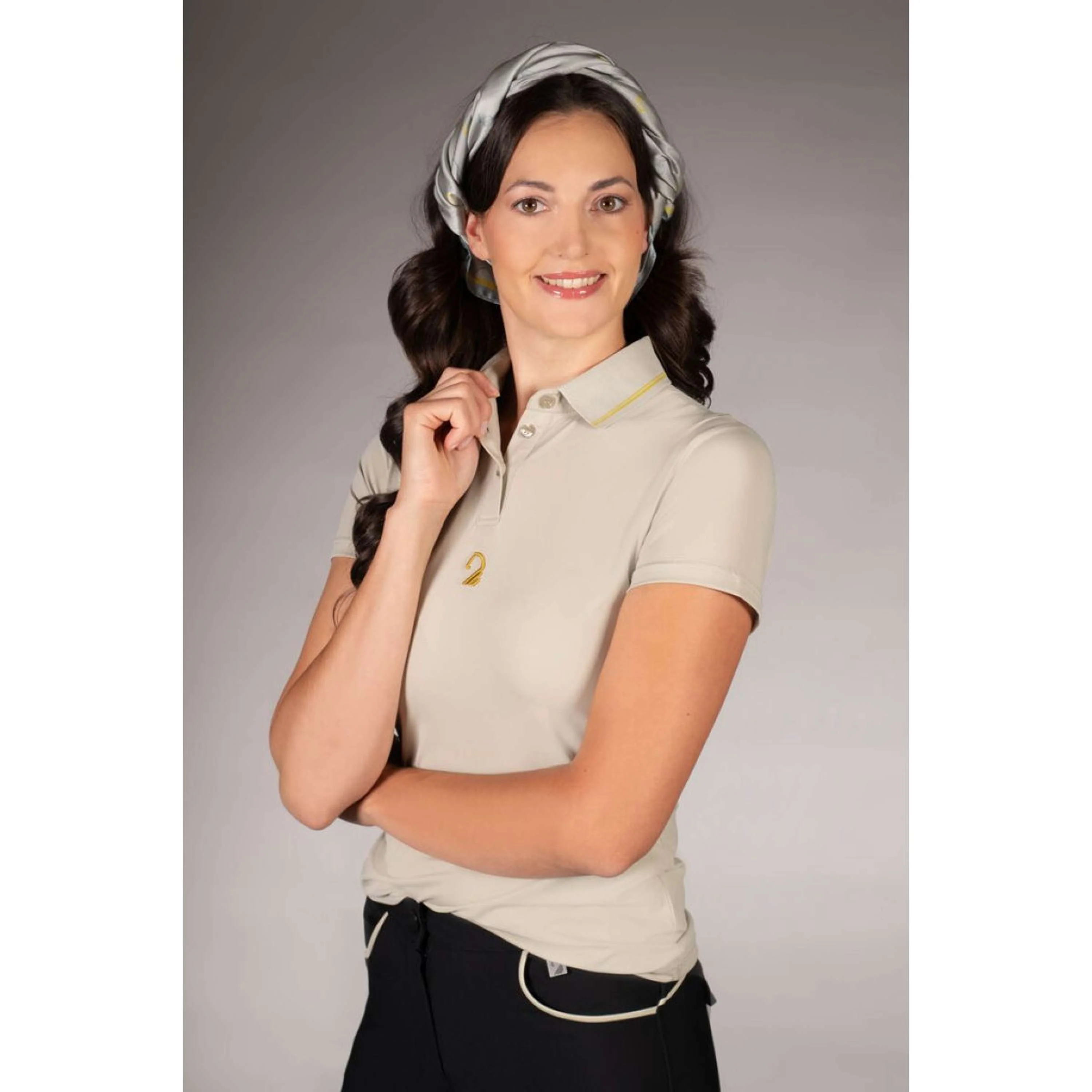 Lauria Garrelli Poloshirt Limone Grau/Beige - Image 8