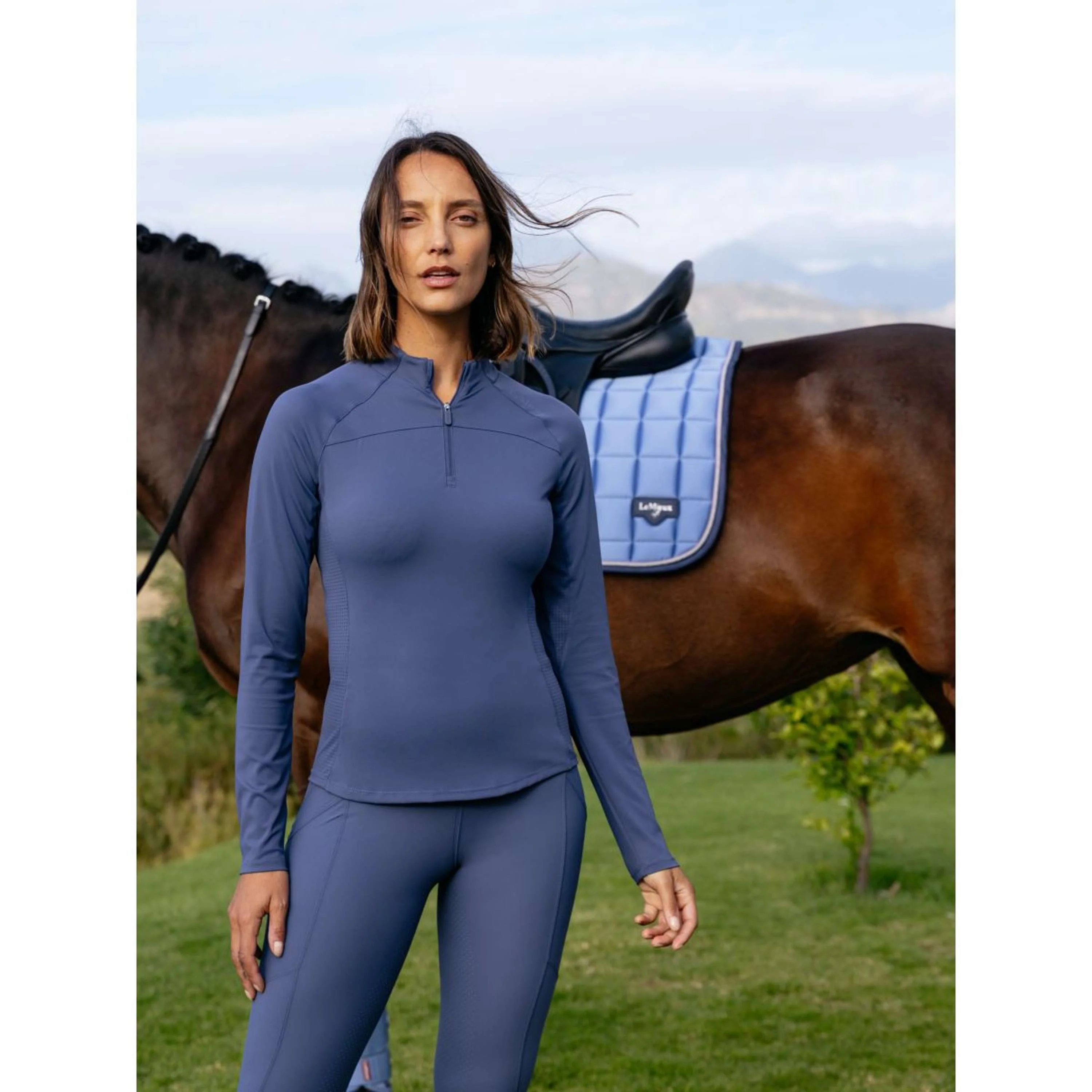 LeMieux Base Layer Airflow Lange Ärmel Shadow - Image 11