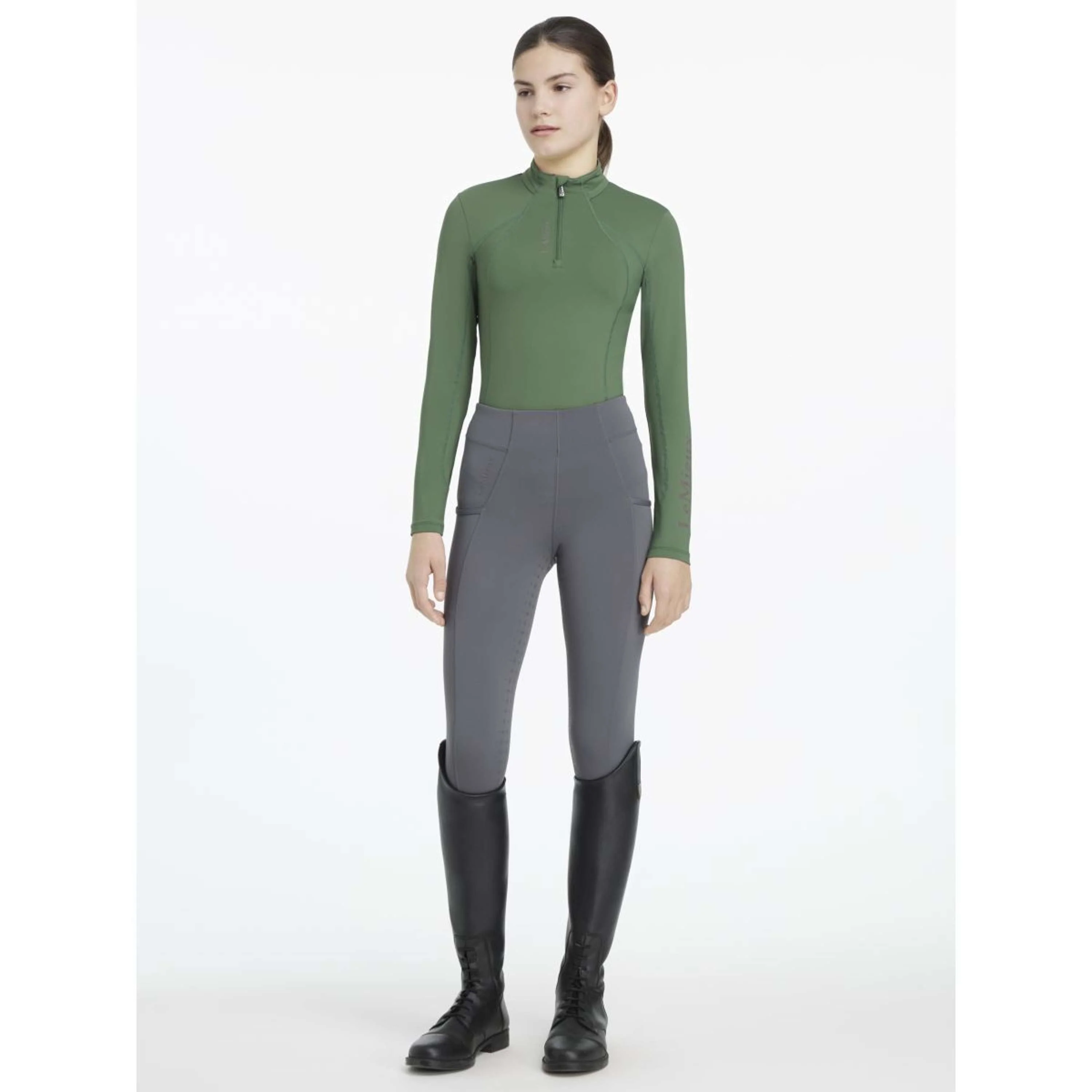 LeMieux Baselayer Young Rider Classique Hunter Green - Image 2