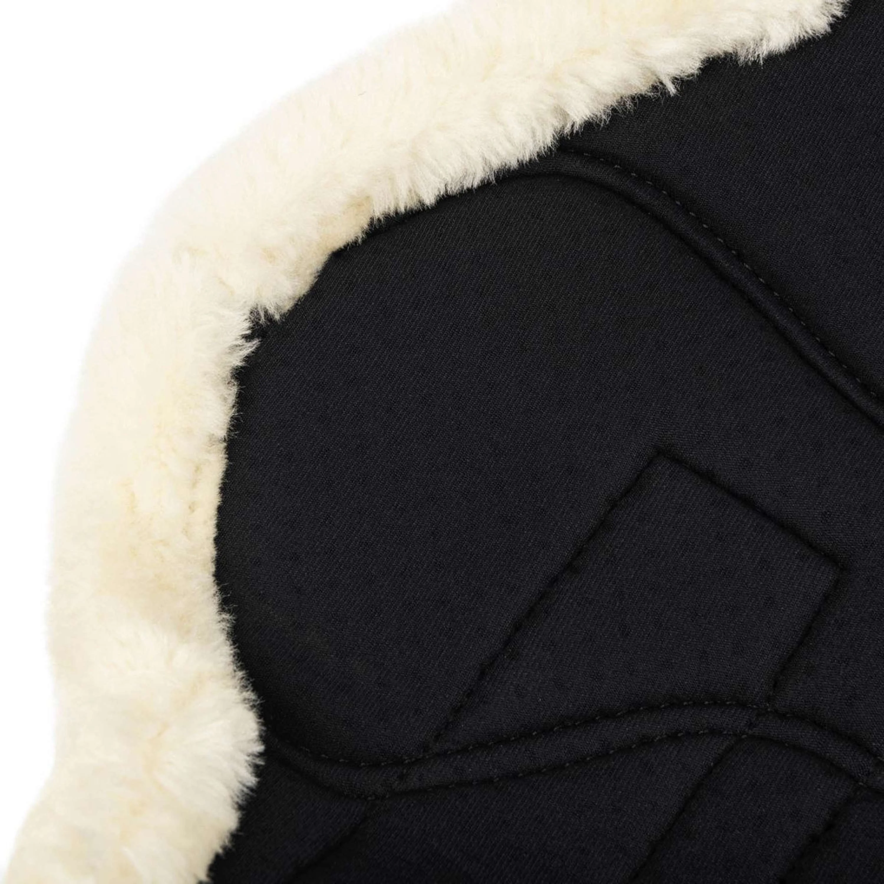 LeMieux Brushing Boots Fleece Edge Mesh Schwarz/Naturell - Image 5