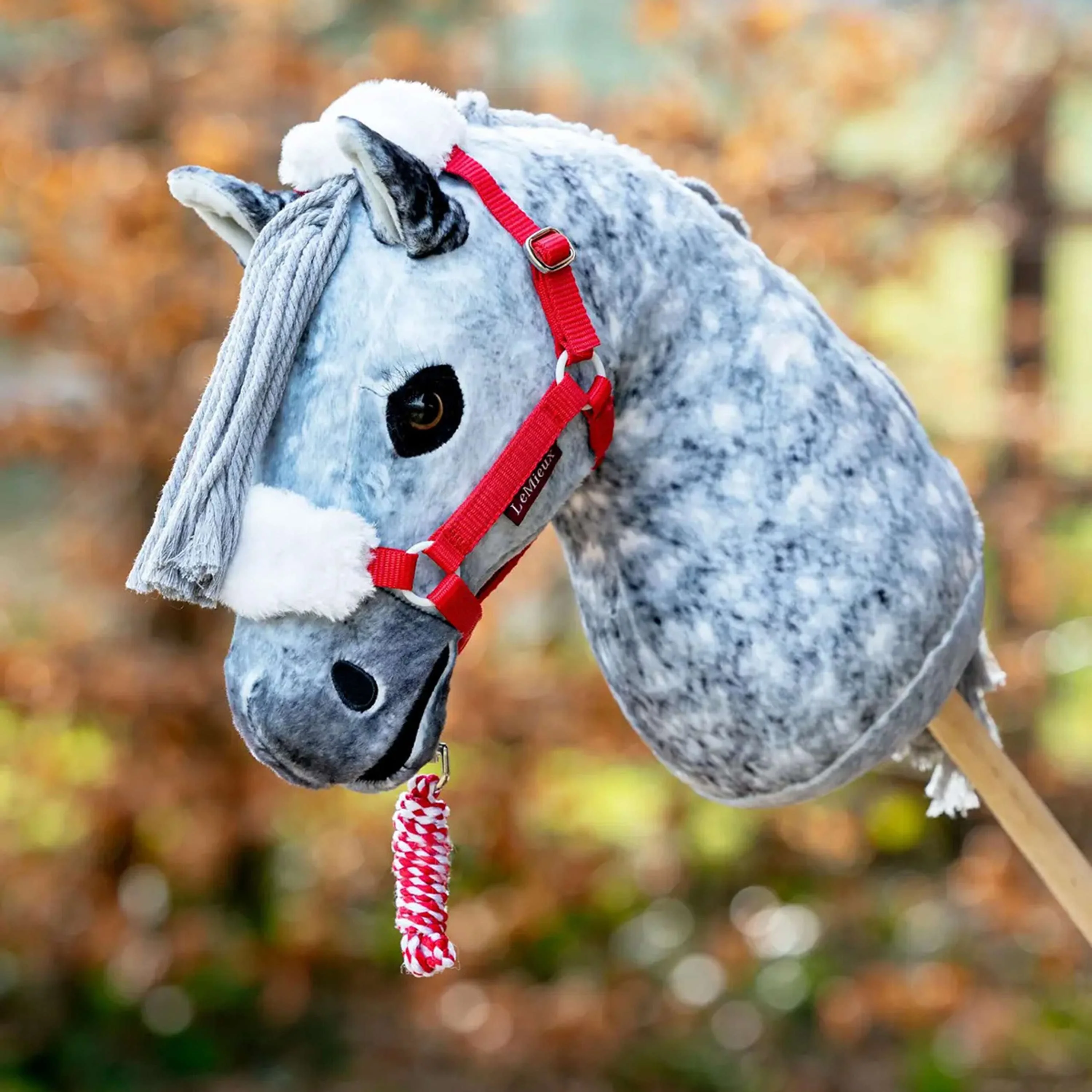 LeMieux Hobby Horse Christmas Headcollar & Leadrope Rot - Image 2