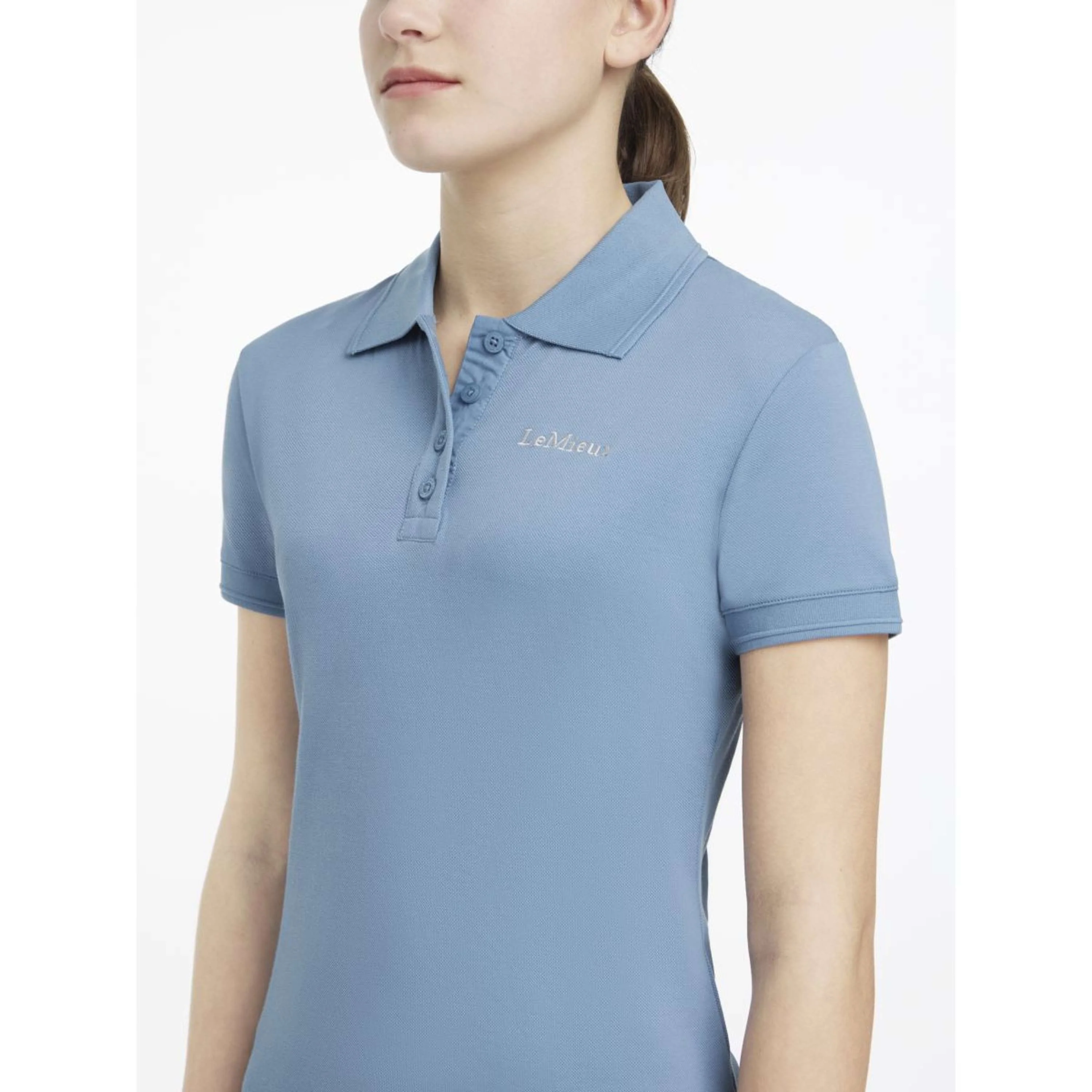 LeMieux Polo Young Rider Classique Ice Blue - Image 3