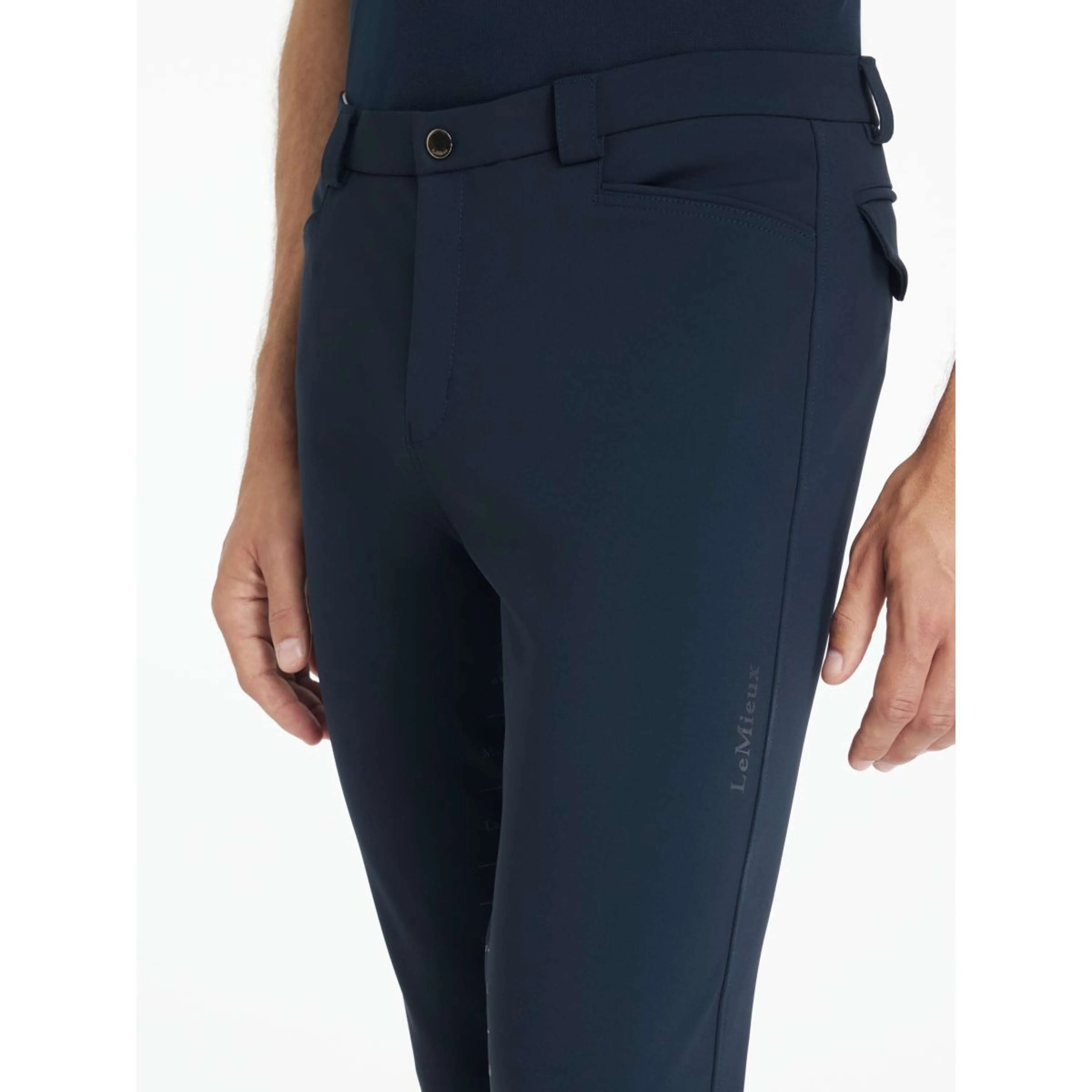LeMieux Reithose Sports Full Grip Herren Navy - Image 3
