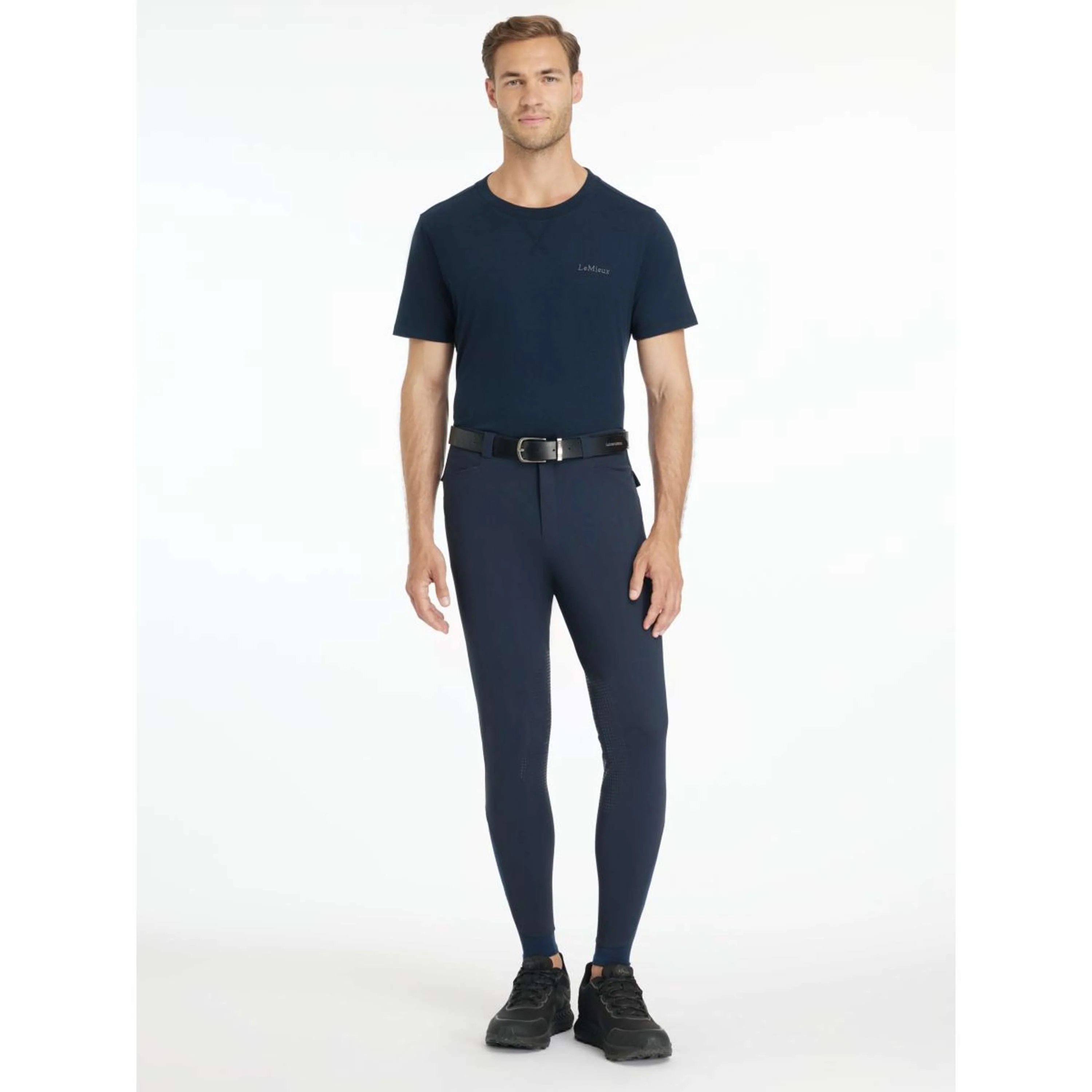 LeMieux Reithose Sports Knee Grip Herren Navy - Image 4