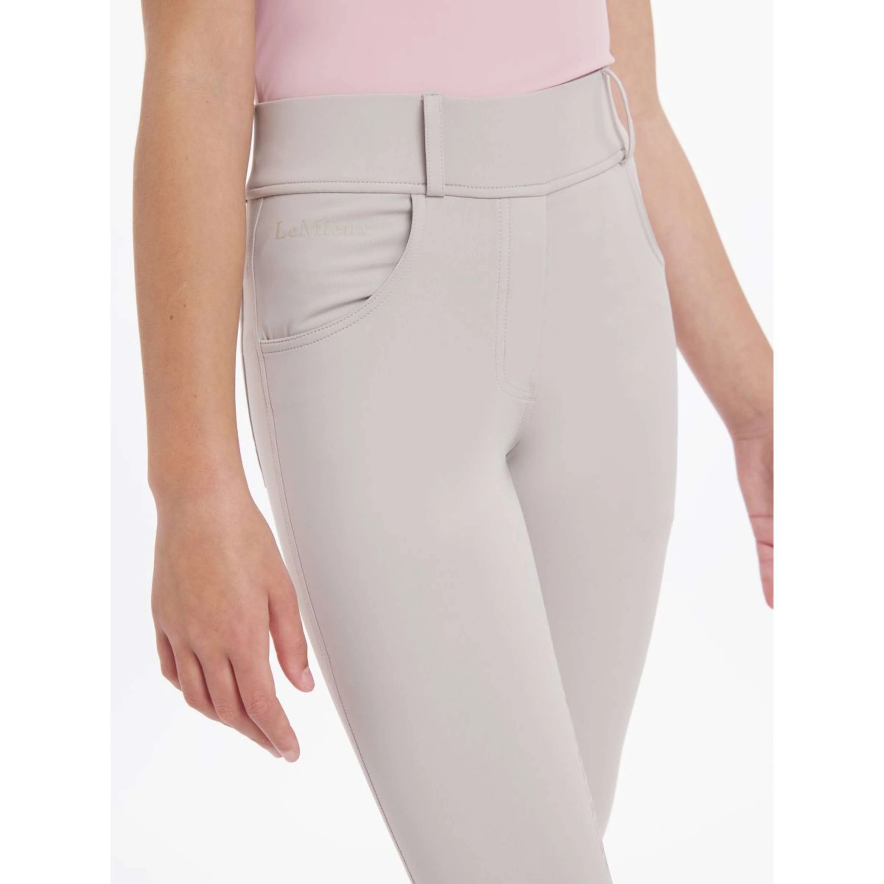 LeMieux Reitleggings Remi Kinder Stein - Image 4