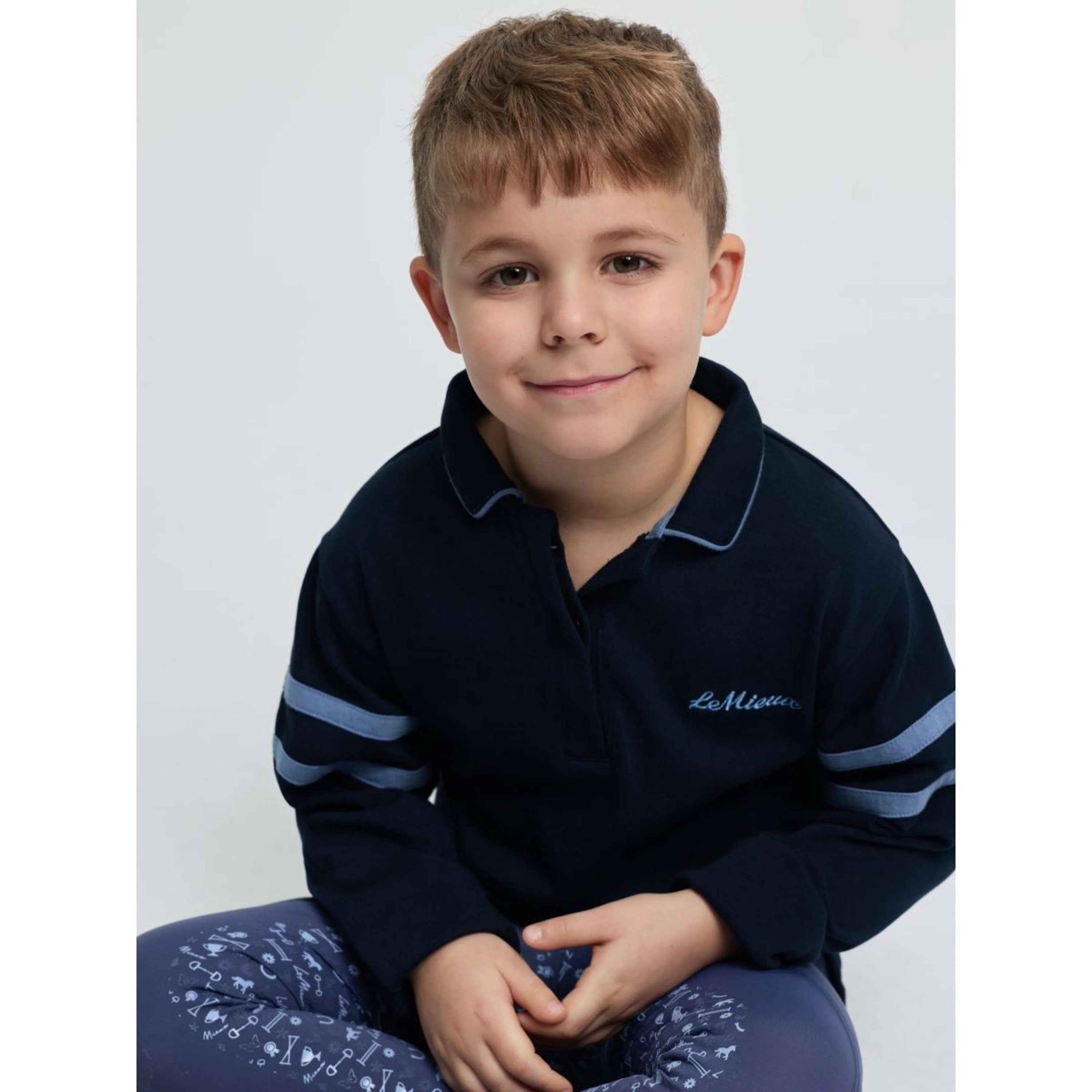 LeMieux Rugbyshirt Mini Robbie Navy - Image 3