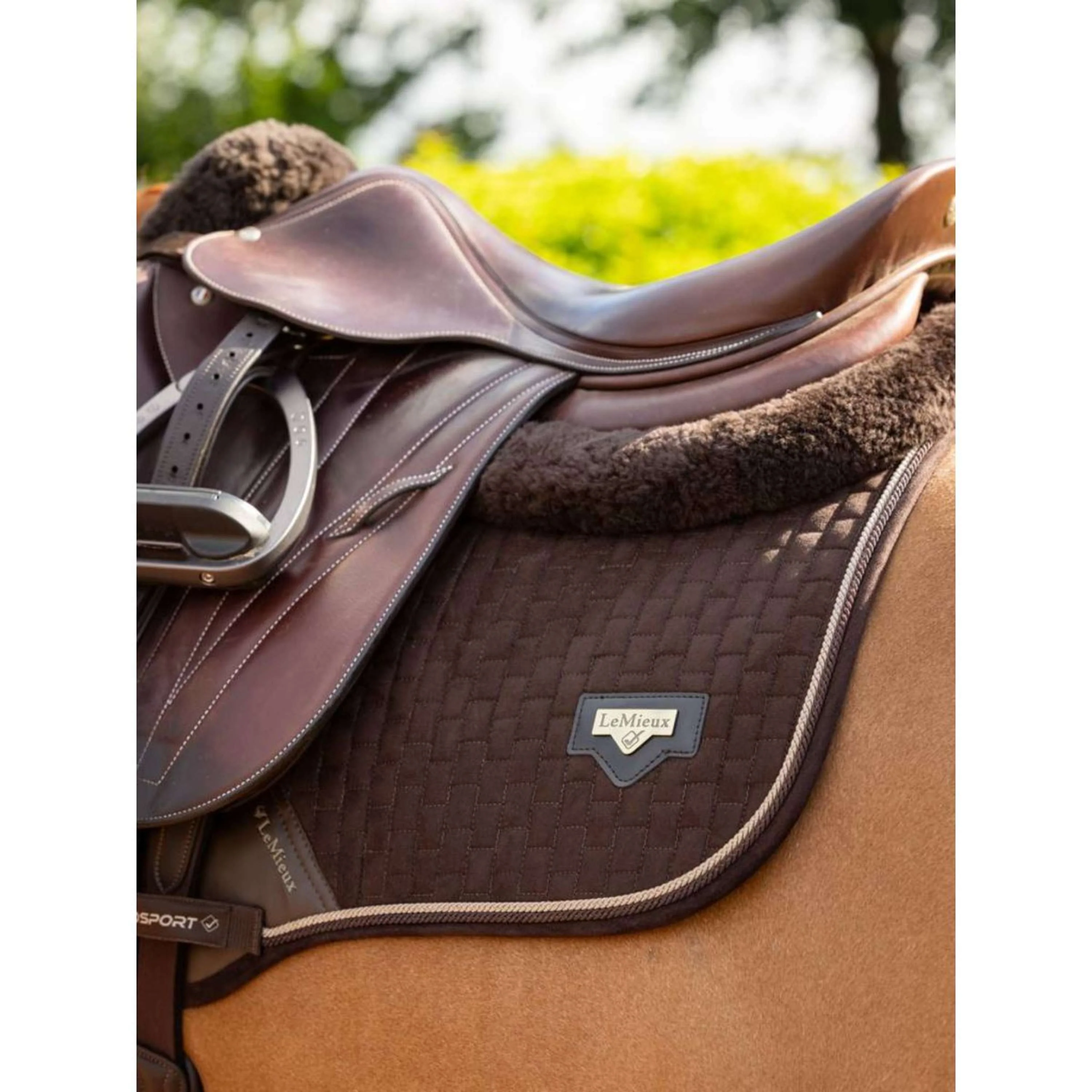 LeMieux Satteldecke Jumping Puissance Wildleder Braun - Image 2