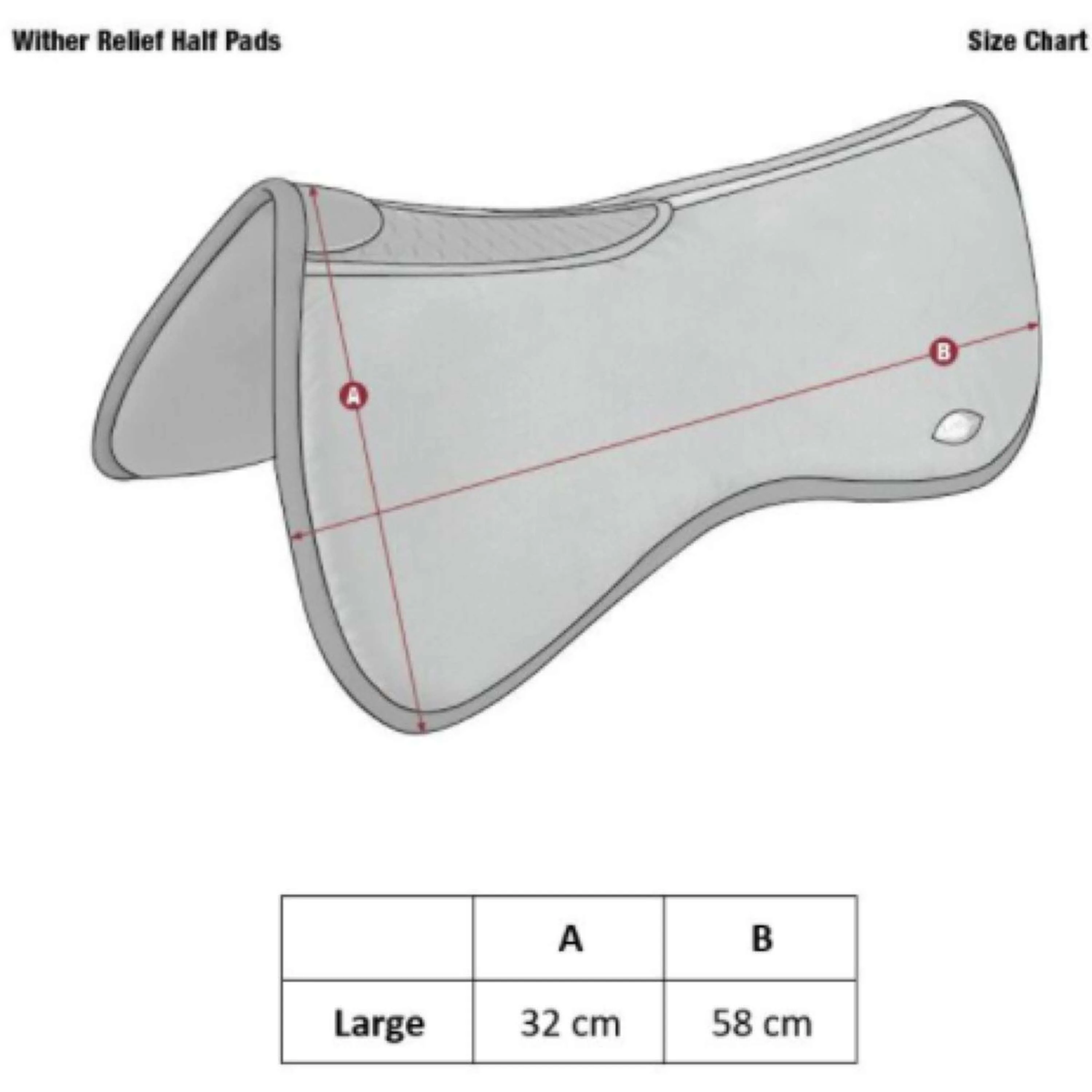 LeMieux Sattelunterleger Wither Relief Memory Foam Half Grau - Image 2