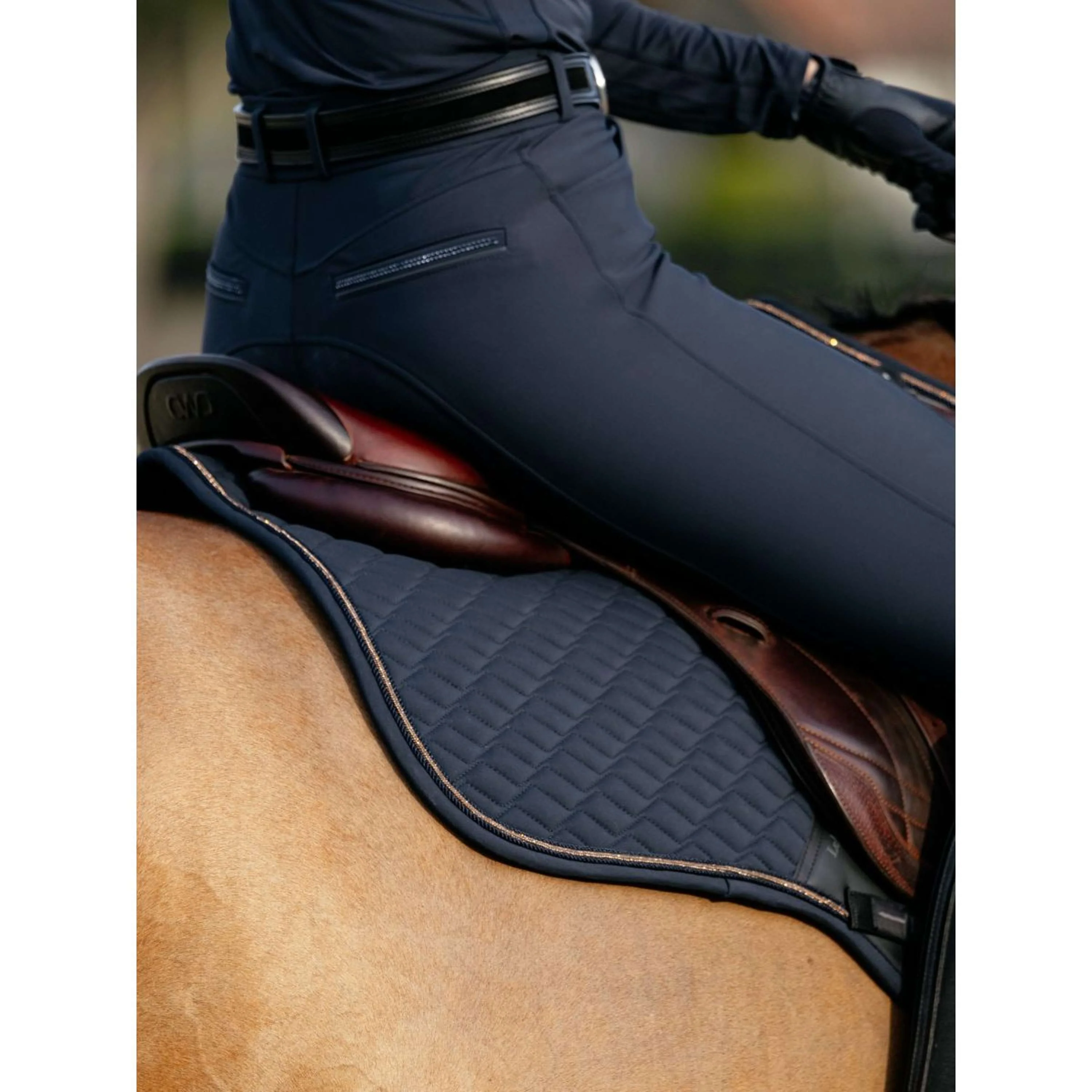 LeMieux Schabracke Brilliance Close Contact Square Springen Navy - Image 4