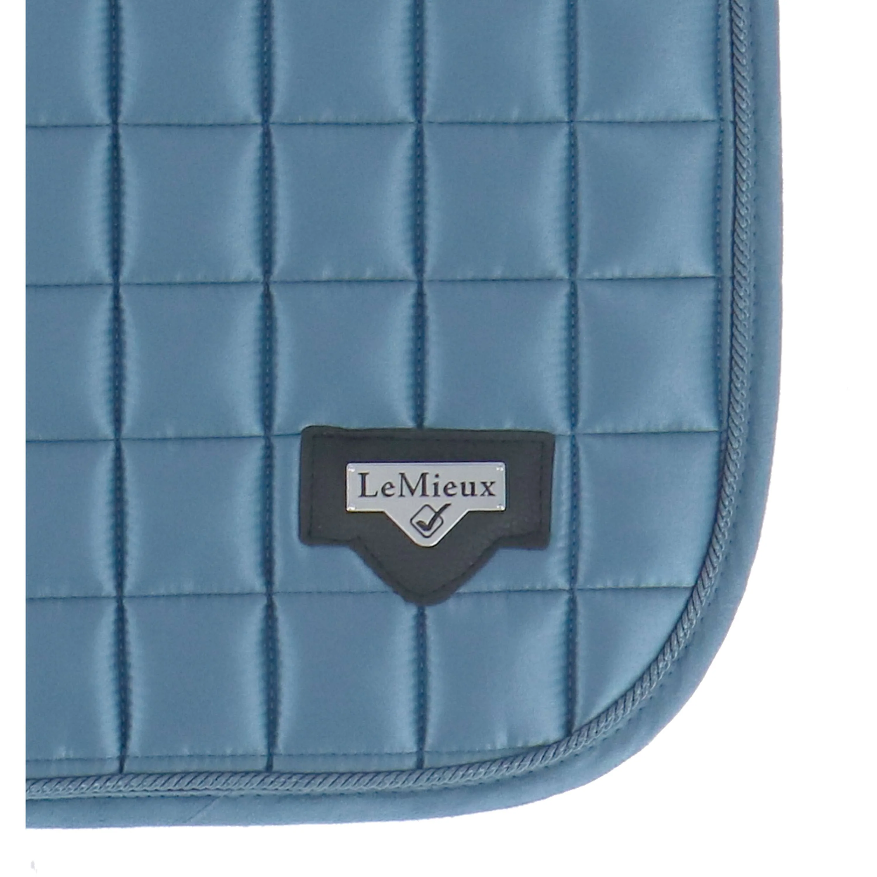 LeMieux Schabracke Loire Classic Satin Square Dressur Ice Blue - Image 4