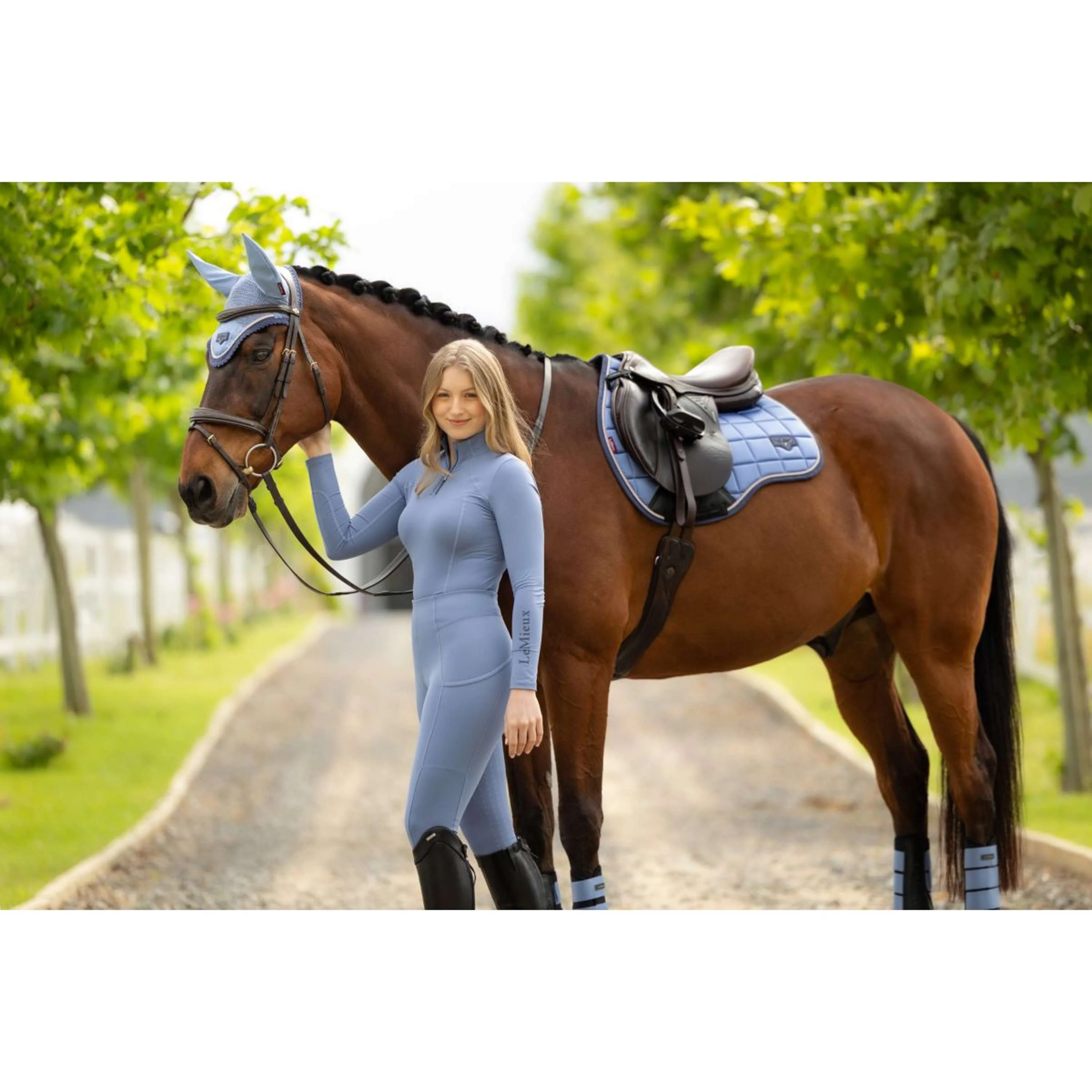 LeMieux Schabracke Loire Classic Square Vielseitigkeit Powder Blue - Image 4
