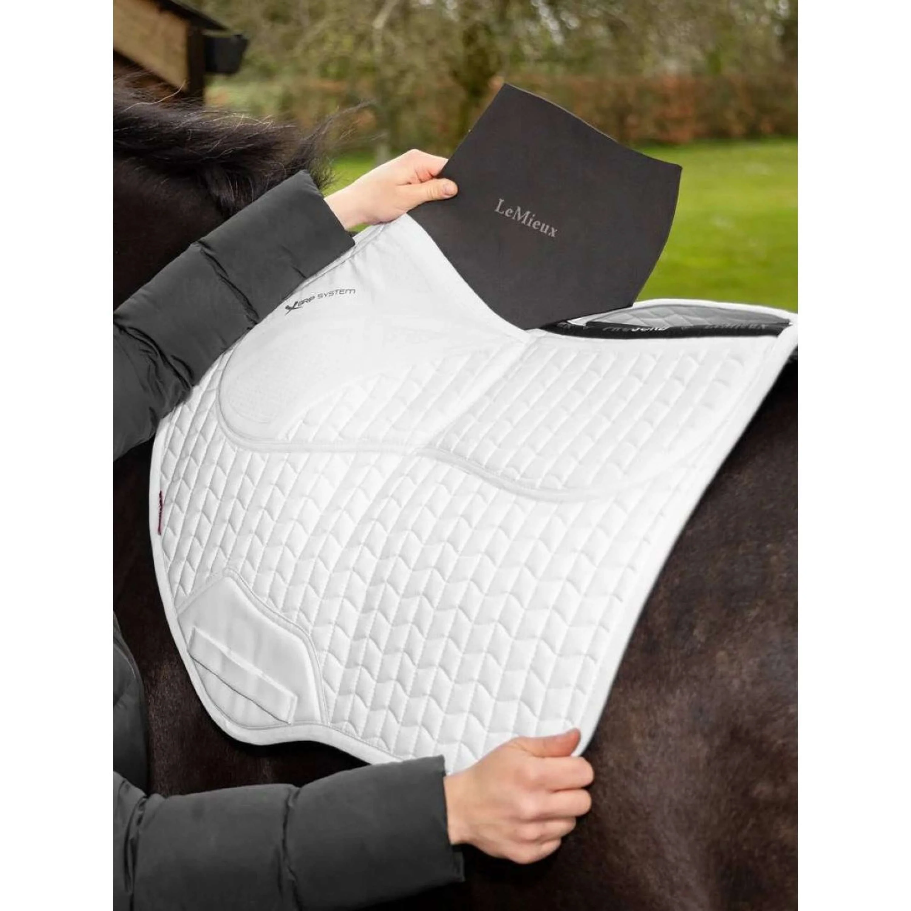 LeMieux Schabracke Prosorb Plain 2 Pocket CC Weiß - Image 3